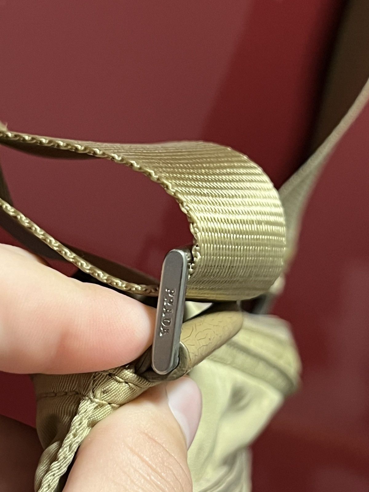 Prada Prada Beige Handbag Vintage Rare Y2K Nylon Big Logo Hype Size ONE SIZE - 3 Thumbnail