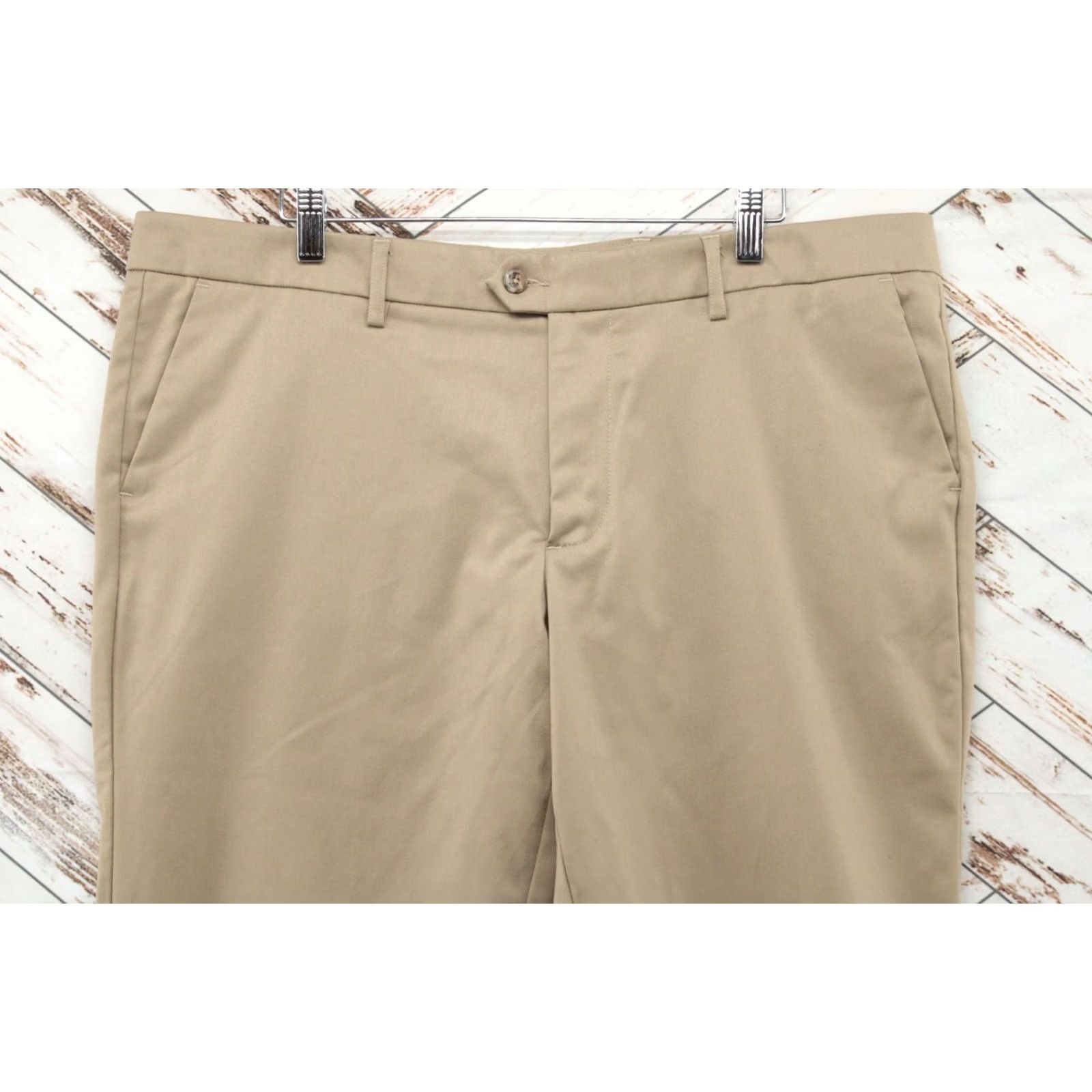Mizzen+Main Mizzen + Main Pants Mens 40 Tan Un-Hemmed Tapered Performance Golf Preppy USA Pants Size US 40 / EU 56 - 2 Thumbnail