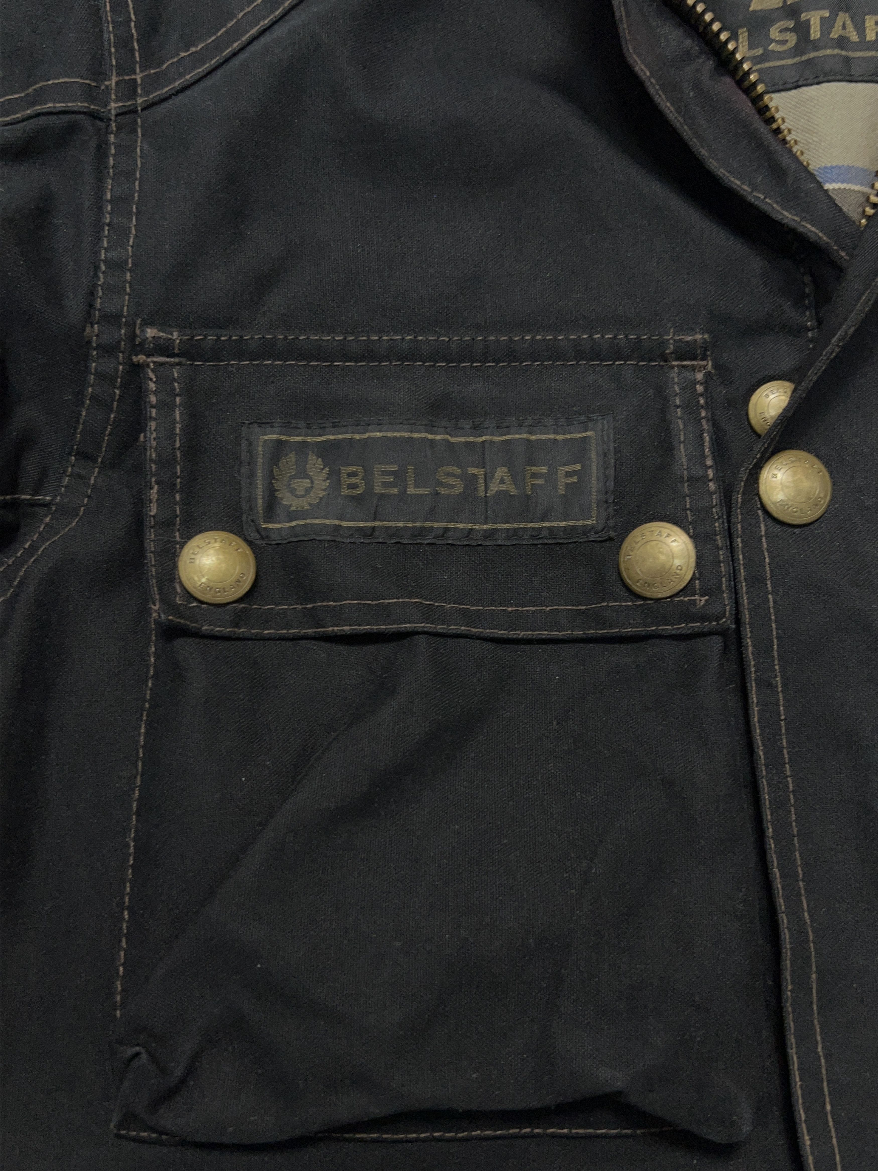 Belstaff Mens Trialmaster Black Motorcycle Belted Cotton Jacket Coat Size US M / EU 48-50 / 2 - 3 Thumbnail