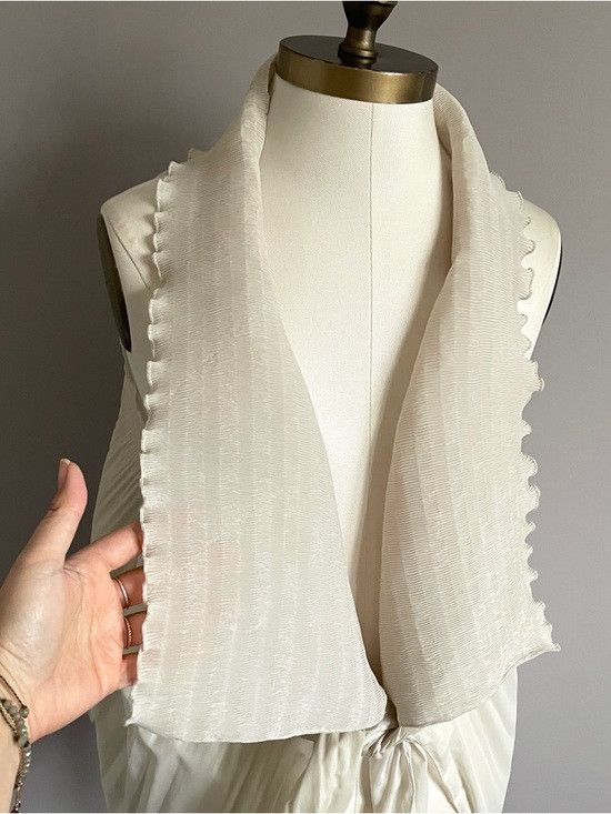Other Lundstrom Chiffon Pleated Tie Front Vest Jacket - NWTs! Size XL / US 12-14 / IT 48-50 - 3 Thumbnail