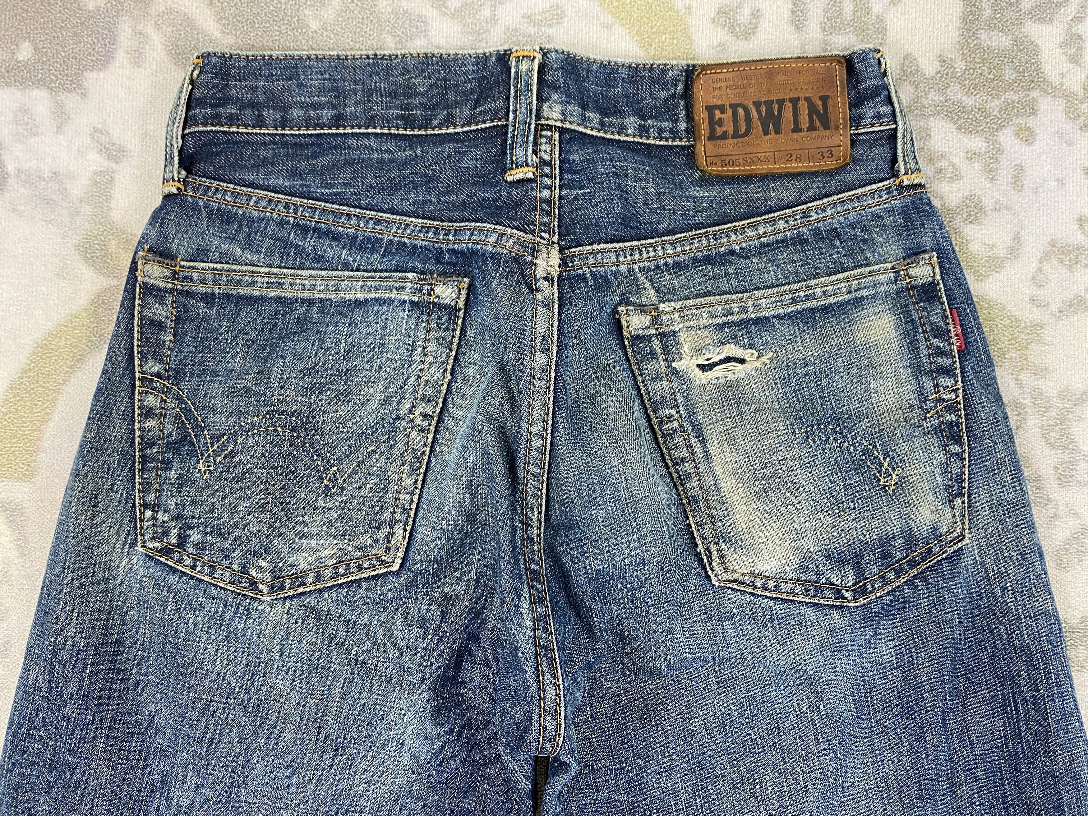 Edwin Selvedge Vintage Edwin Jeans 27x28.5 Denim- JN3725 Size US 27 - 4 Thumbnail