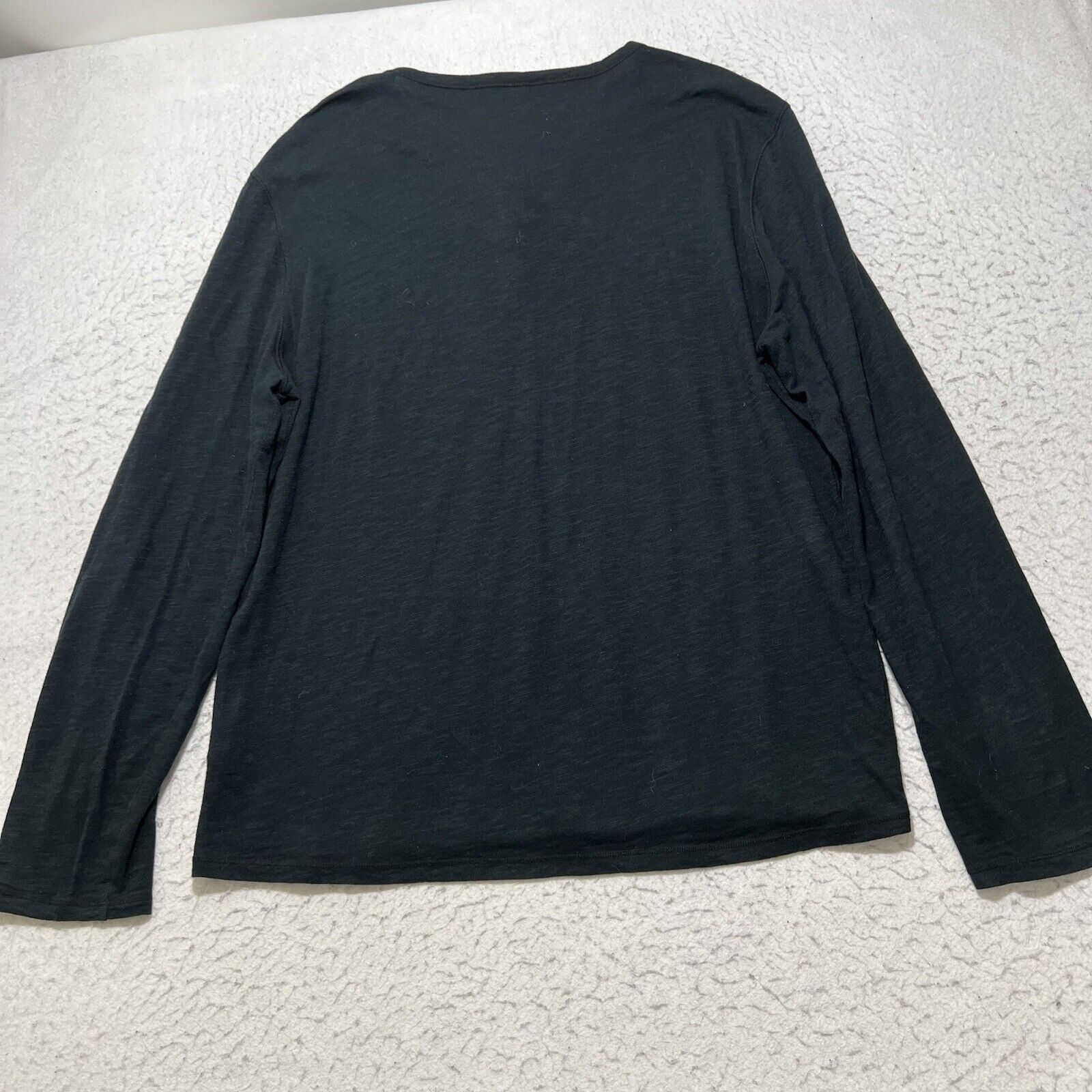 Club Monaco Club Monaco Henley Neck Snap Button Black Pullover T Shirt Size US XL / EU 56 / 4 - 9 Thumbnail