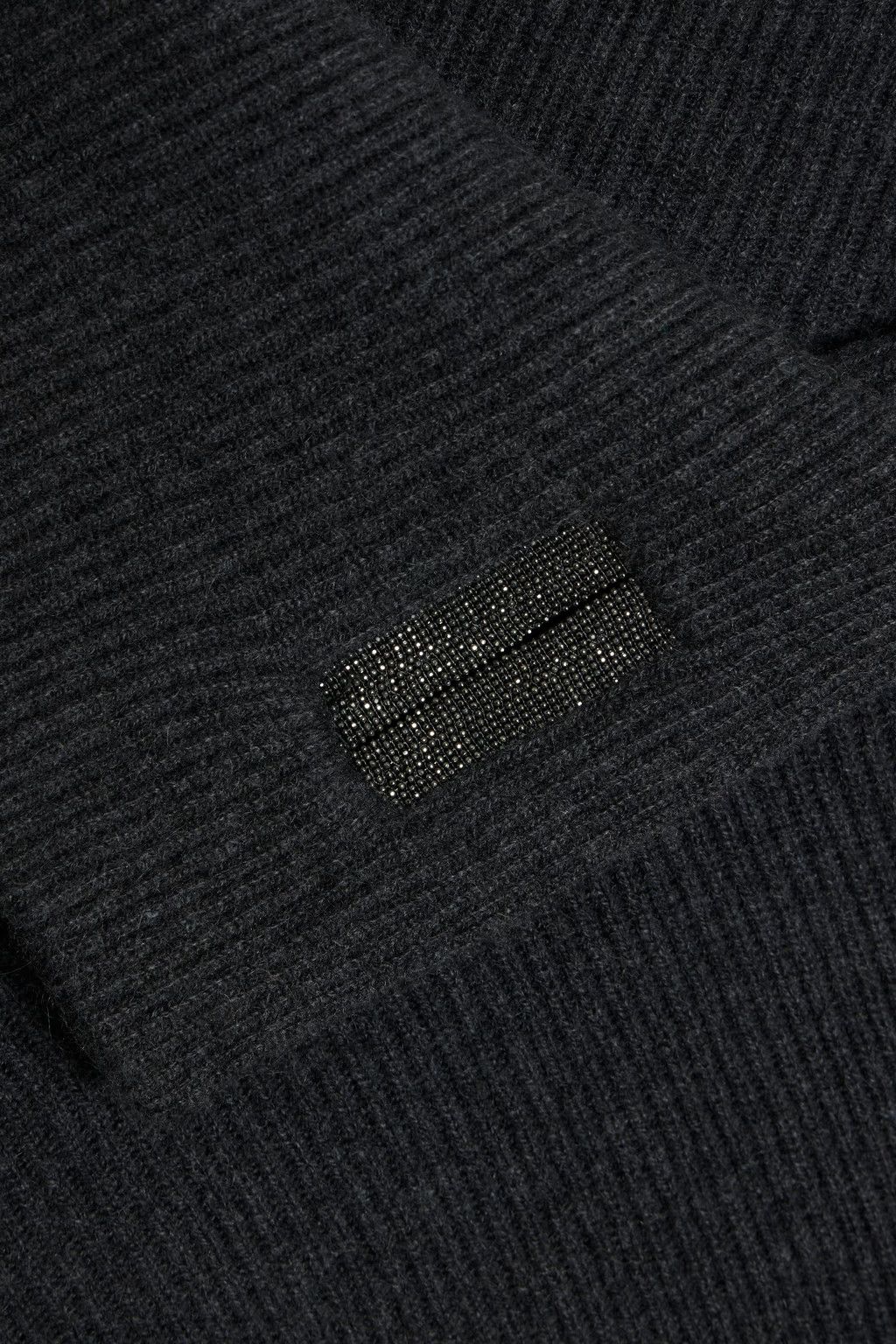Brunello Cucinelli o1y0825 Turtleneck Cashmere Blend Sweater in Dark Gray Size M / US 6-8 / IT 42-44 - 4 Thumbnail
