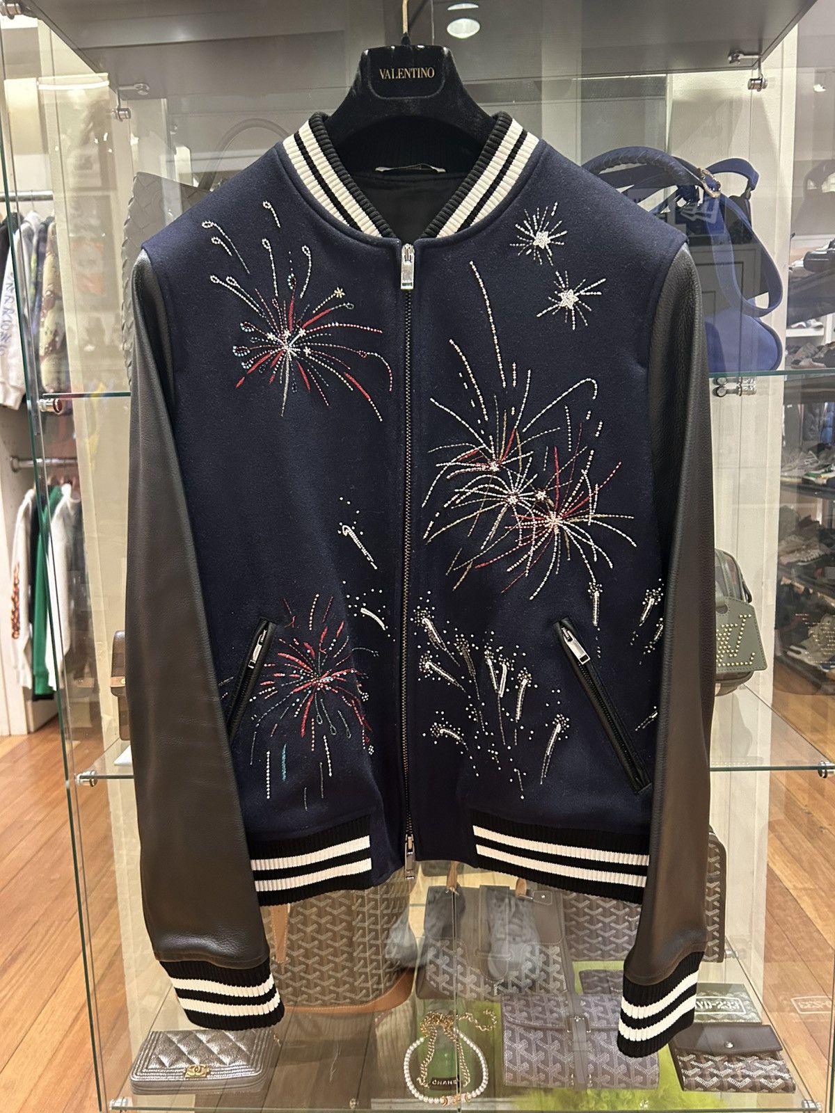 Valentino Valentino Fireworks Embroidered Varsity Jacket Size US L / EU 52-54 / 3 - 1 Thumbnail