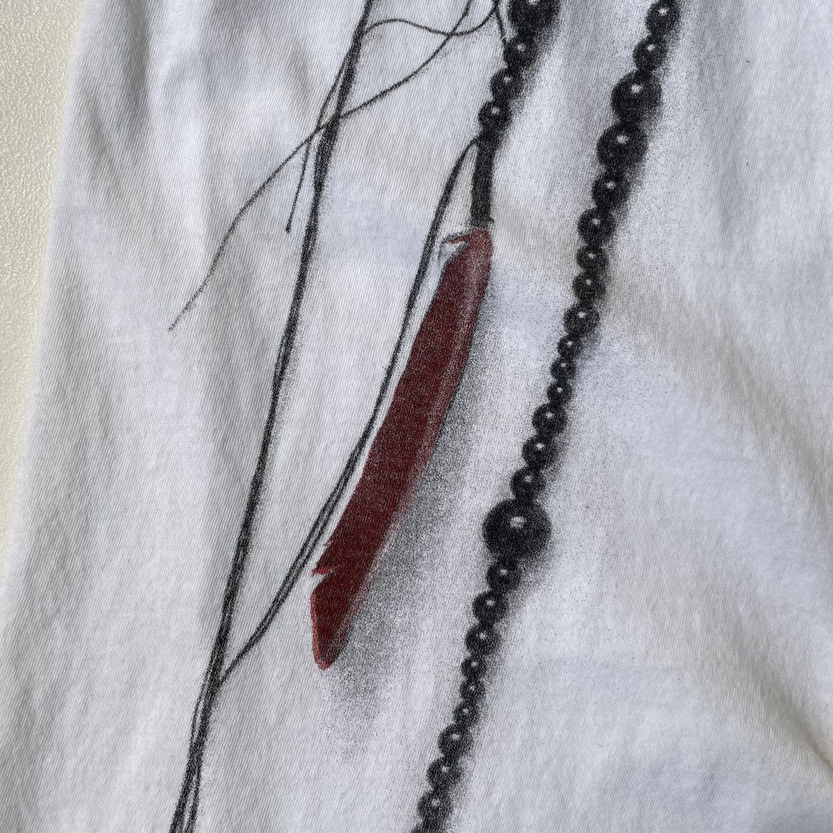 Ann Demeulemeester ‘Feather Necklace Print’ Tie Strap Vest Size M / US 6-8 / IT 42-44 - 8 Thumbnail