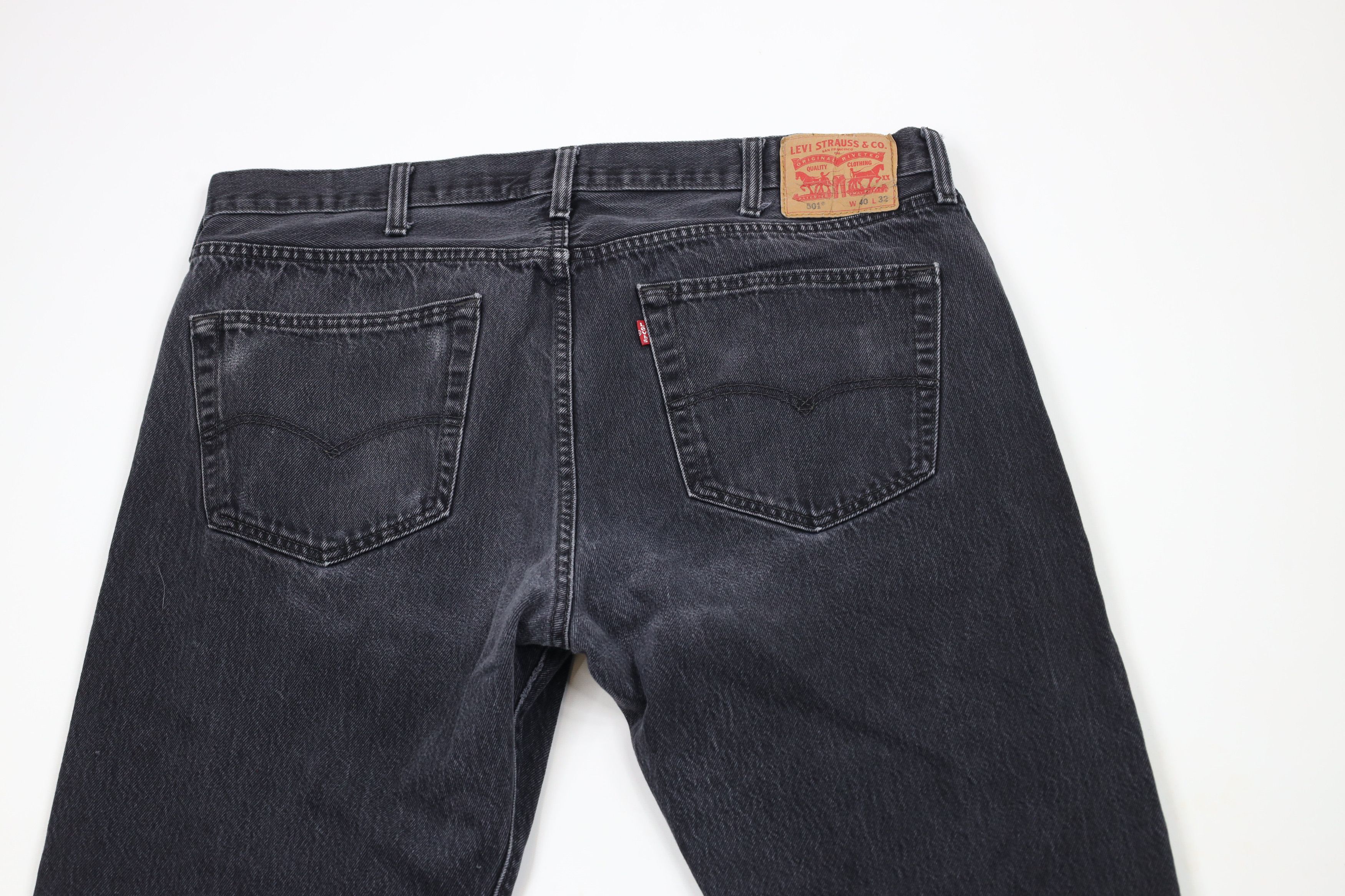 Levi's × Vintage Vintage Y2K Levis 501xx Fly Original Fit Denim Jeans Black Size US 40 / EU 56 - 12 Thumbnail