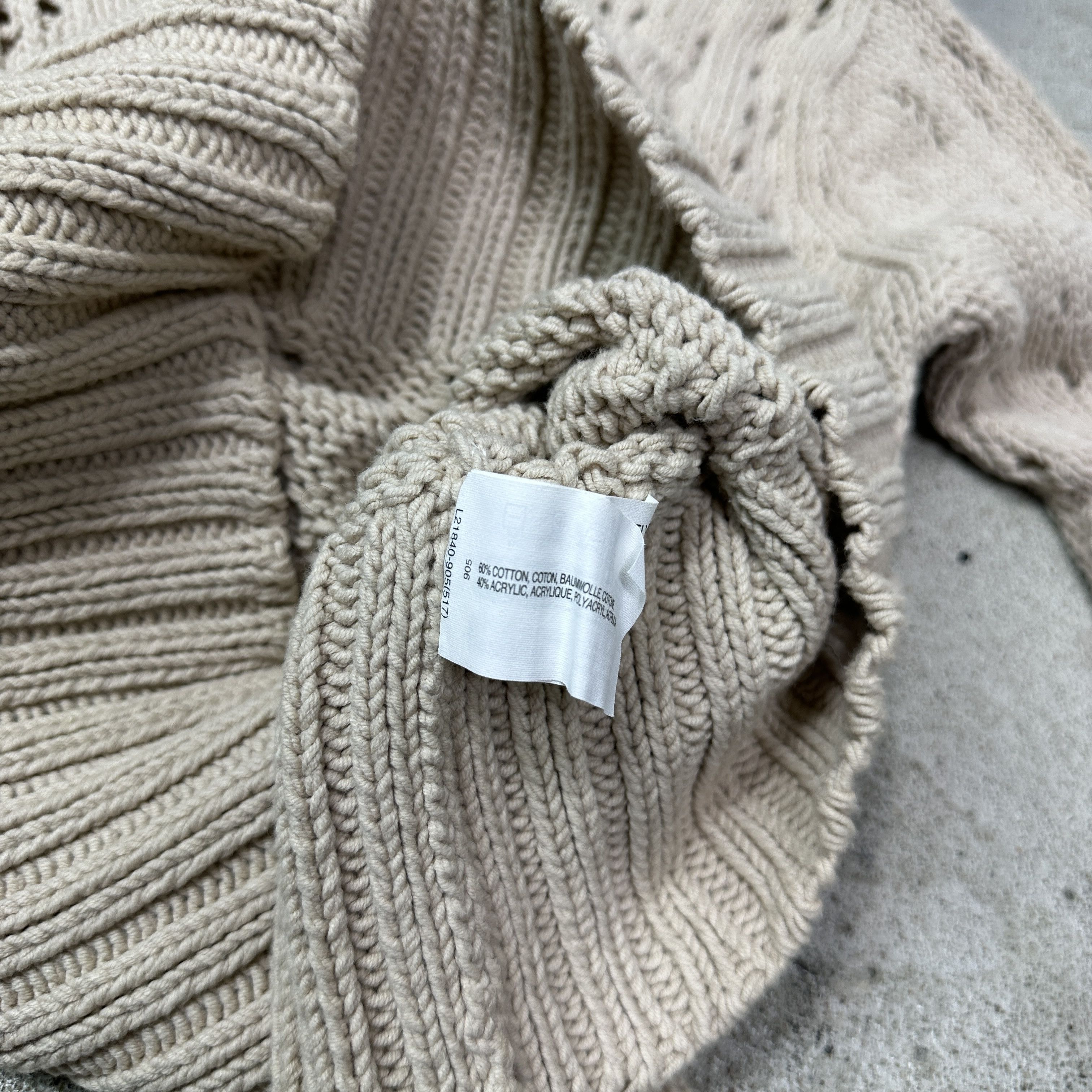 Vintage Vintage Avant Garde Cropped Distressed Sweater Y2K Size XL / US 12-14 / IT 48-50 - 4 Thumbnail