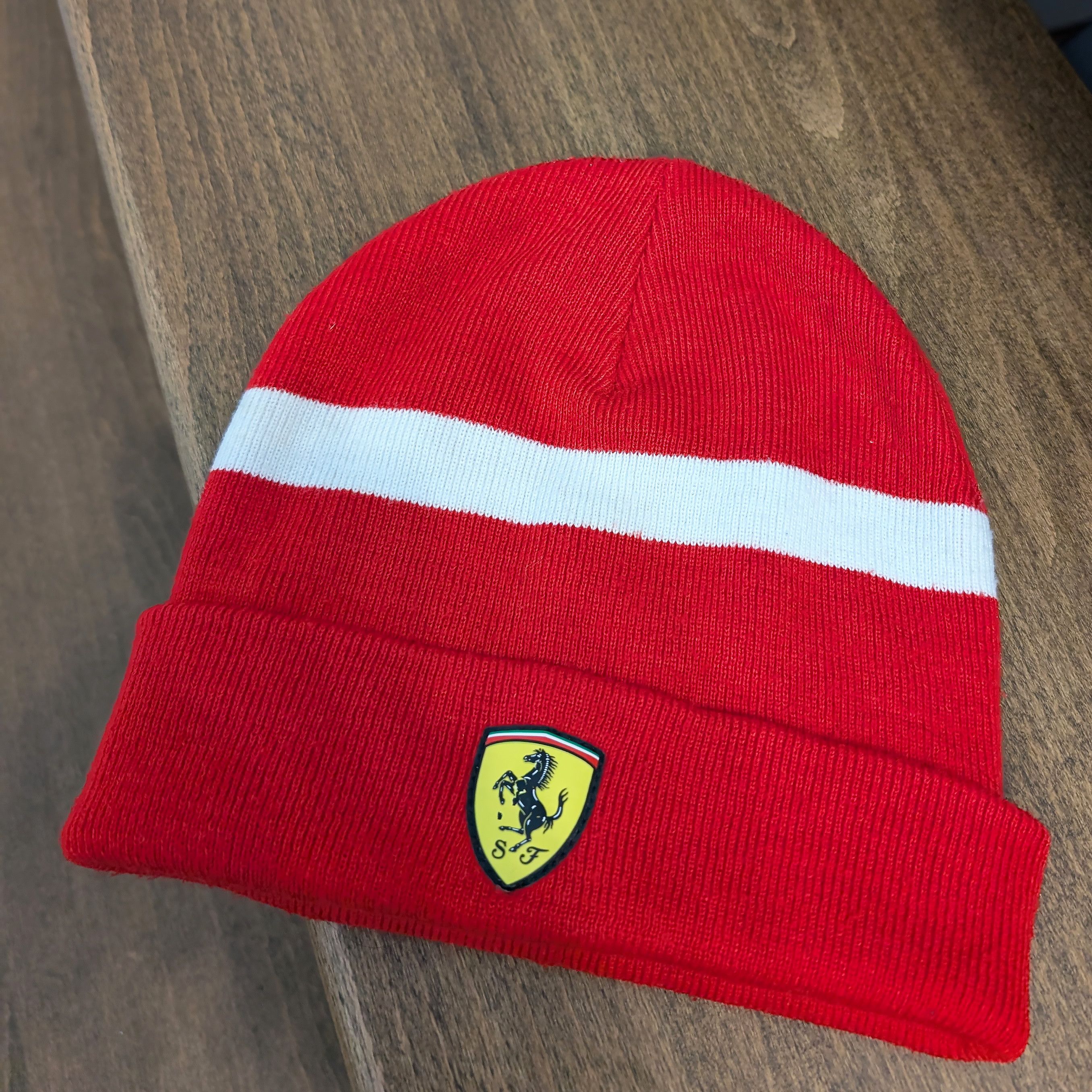 Ferrari Ferrari Scuderia Logo Beanie Red One Size Racing Sports Hat Size ONE SIZE - 6 Thumbnail