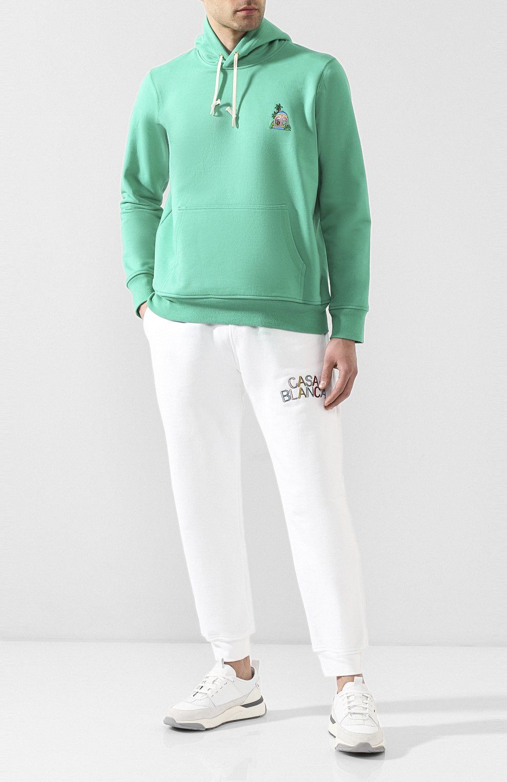 Casablanca White Embroidered Arch Logo Sweatpants Size US 36 / EU 52 - 3 Thumbnail