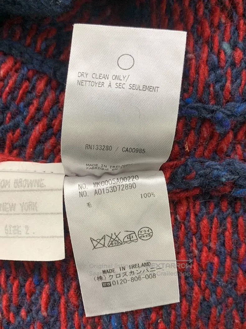 Thom Browne Thom Browne Red, Blue, and White Color Block Printed Wool Size US M / EU 48-50 / 2 - 6 Thumbnail