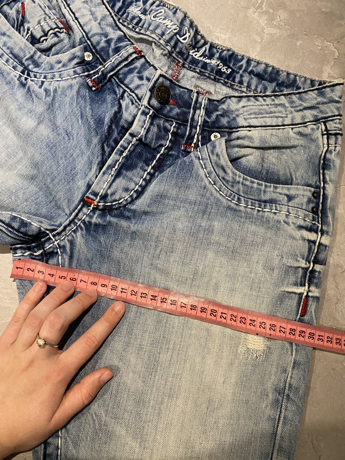 Japanese Brand Rare Distressed Washed Slim Jean / Number Nine Style / Y2K Size US 32 / EU 48 - 12 Thumbnail