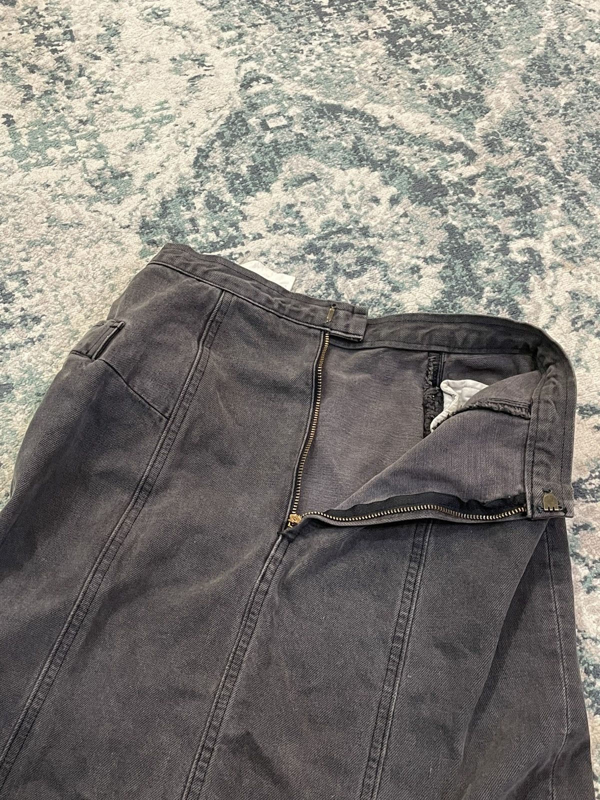 Comme des Garcons SS02 Comme des Garcons Black Denim Double Pocket Skirt Size 24" / US 00 / IT 34 - 12 Thumbnail