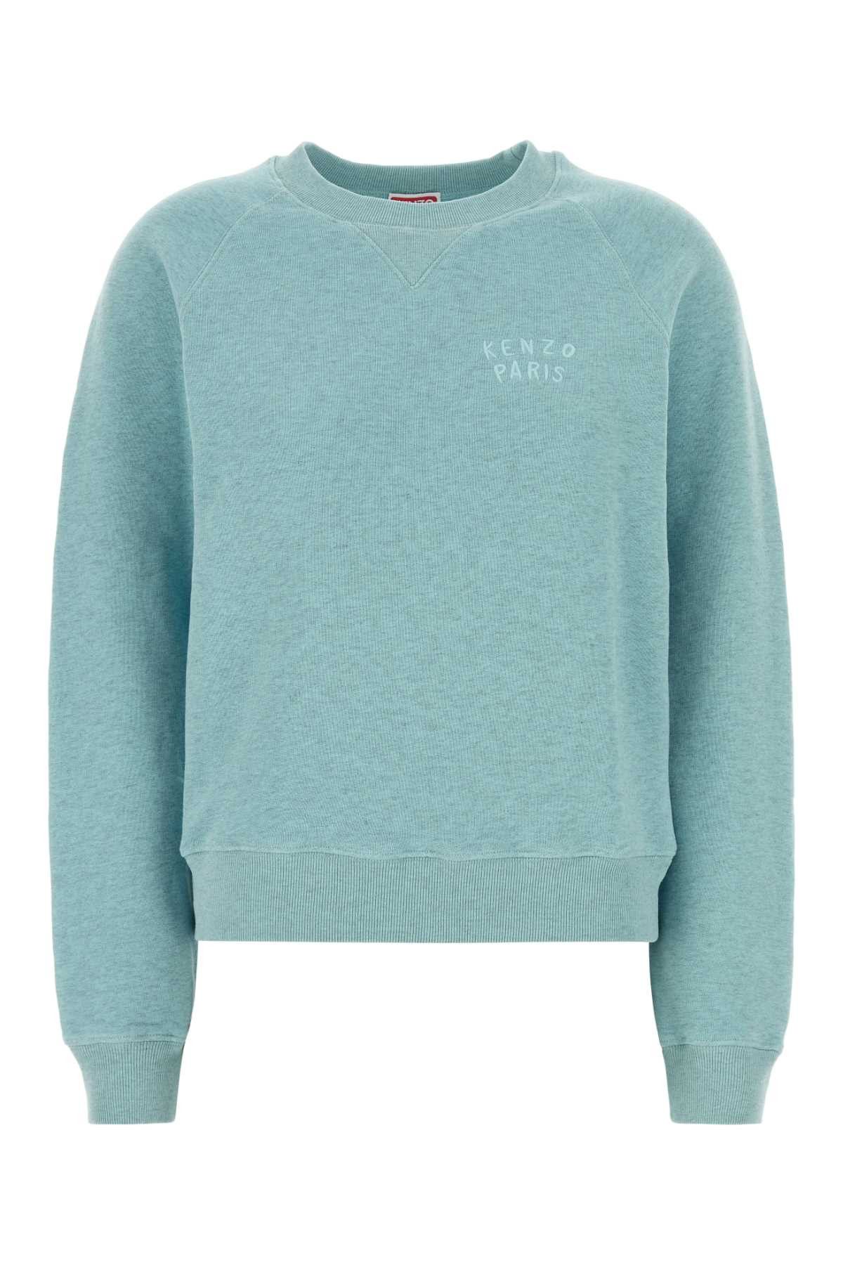 Kenzo Melange Light-Blue Cotton Sweatshirt Size M / US 6-8 / IT 42-44 - 1 Thumbnail