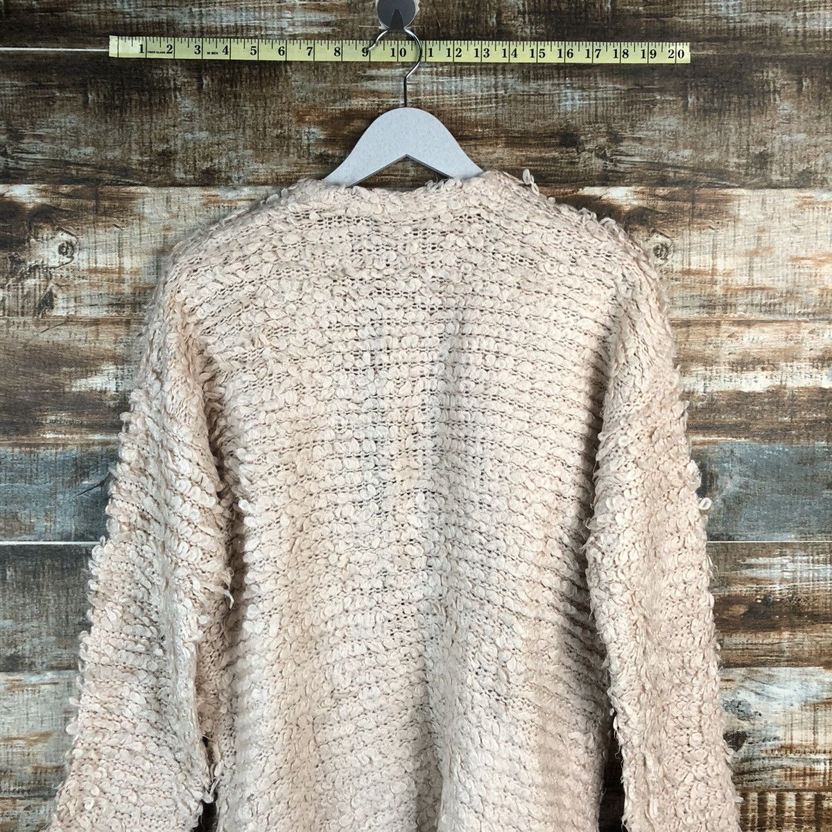 Homespun Knitwear × Japanese Brand Glacier Pink Mohair Cardigan shaggy vintage Knitwear #A2351 Size M / US 6-8 / IT 42-44 - 13 Thumbnail