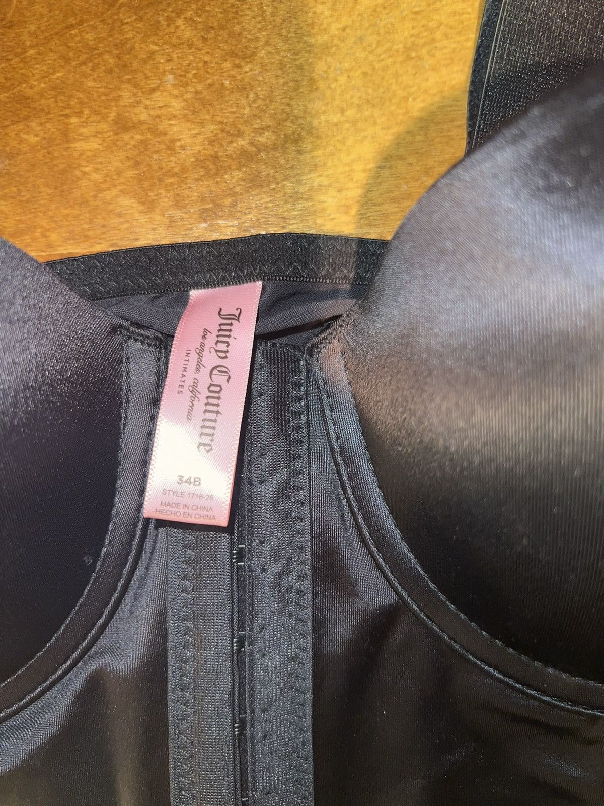 Juicy Couture Juicy Couture Corset Bra Black Gold Rhinestone Letters 34B Size ONE SIZE - 7 Thumbnail