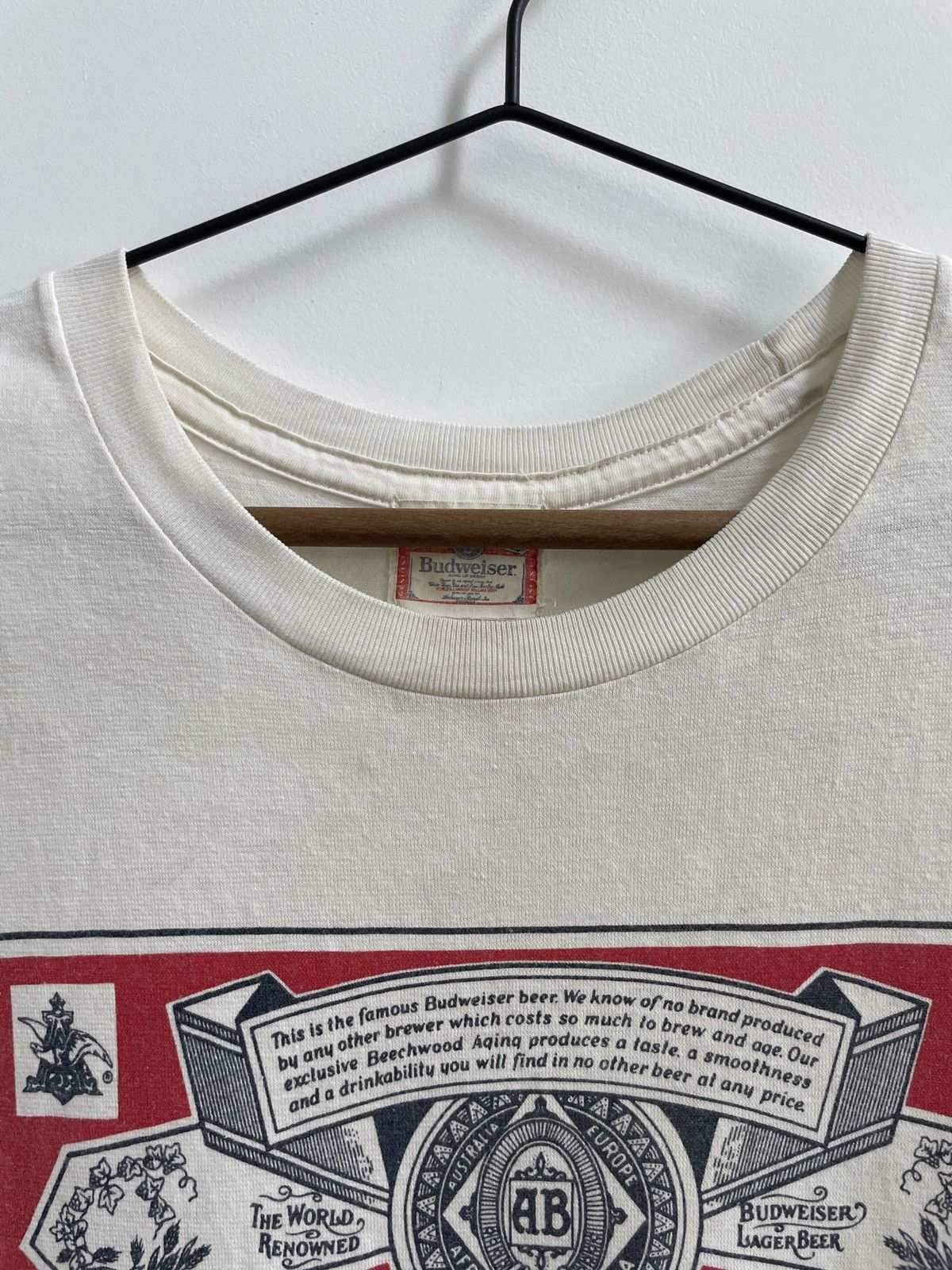 Budweiser × Drink Beer Save Water Vintage 90s Budweiser T-Shirt Size US L / EU 52-54 / 3 - 3 Thumbnail