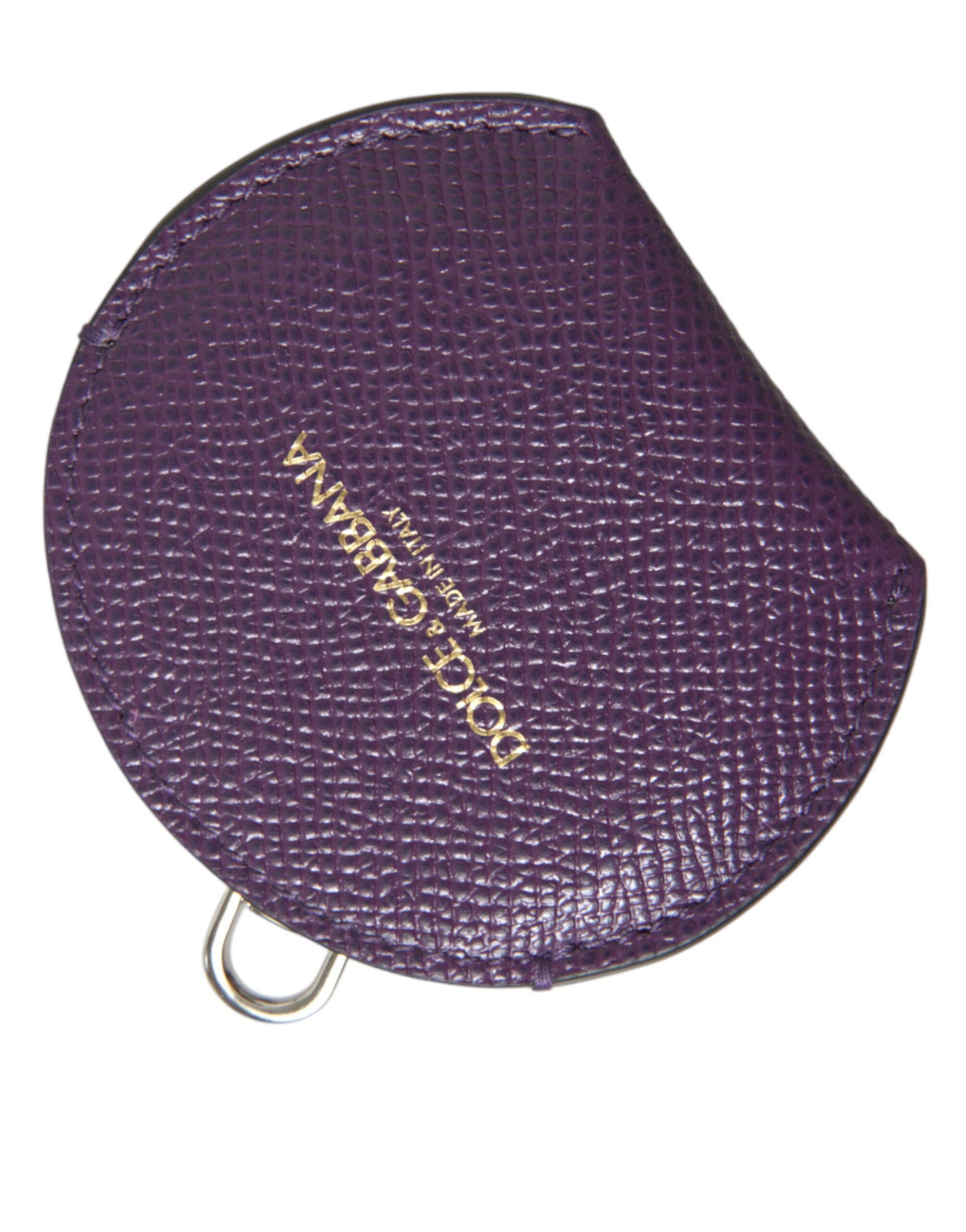 Dolce & Gabbana Elegant Purple Leather Mirror Women's Holder Size ONE SIZE - 1 Thumbnail
