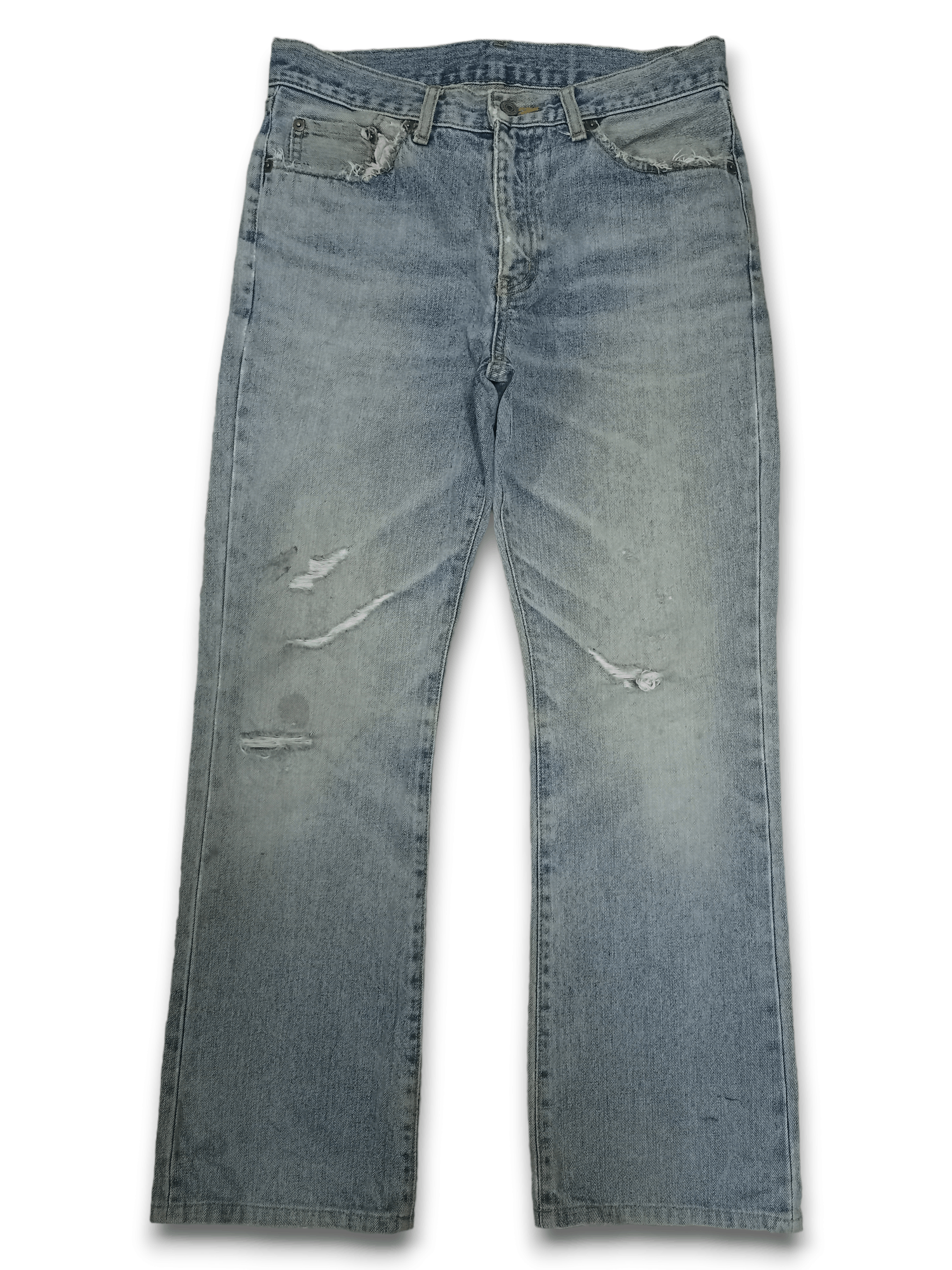Japanese Brand × Uniqlo Vintage Japanese Uniqlo Blue Wash Bootcut Jeans Size US 30 / EU 46 - 1 Thumbnail