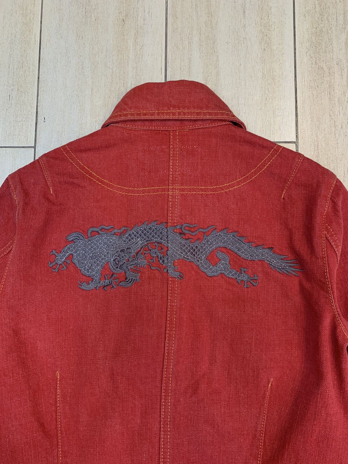 Vivienne Tam Vivienne Tam Dragon Embroidered Denim Jacket Size XS / US 0-2 / IT 36-38 - 8 Thumbnail