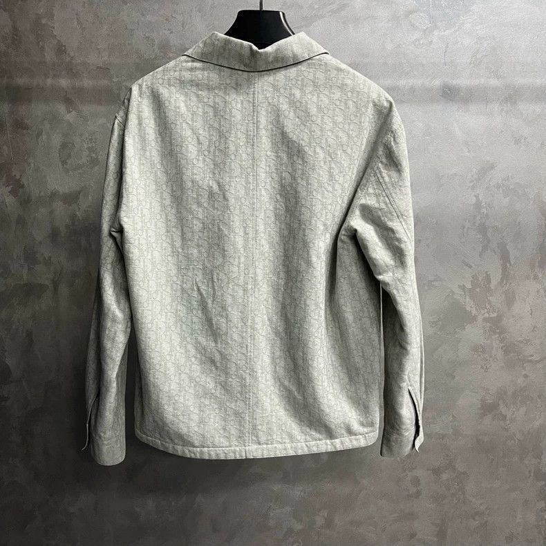 Dior Dior Dior Gray Printed Long Sleeve Shirt-2507 Size US M / EU 48-50 / 2 - 5 Thumbnail