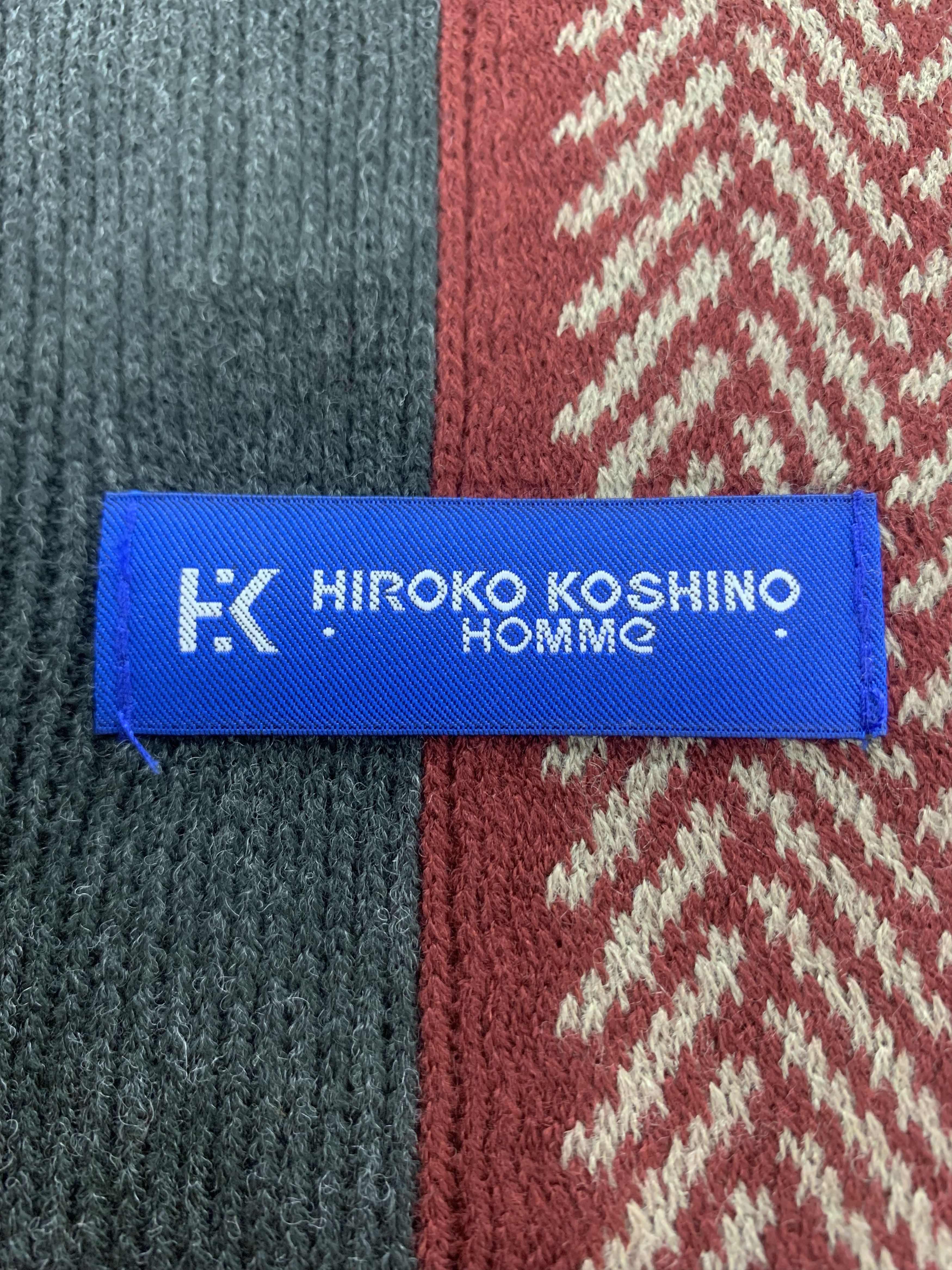 Hiroko Koshino Homme Hiroko Koshino Scarf Wool Muffler Neck Wrap BL3047 Size ONE SIZE - 4 Thumbnail
