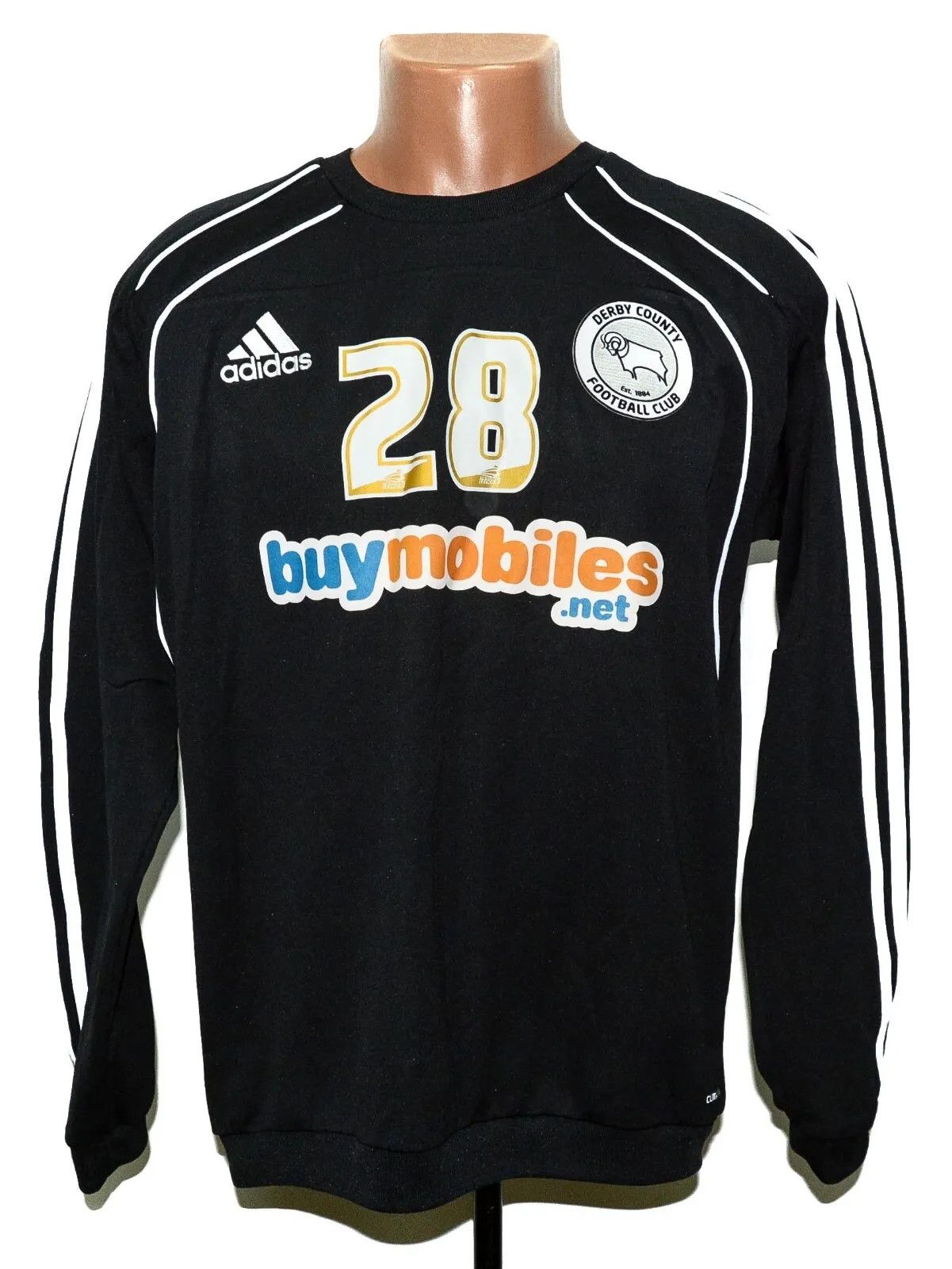 DERBY COUNTY PLAYER ISSUE 2008/2009 ADIDAS SIZE L ADULT #28
