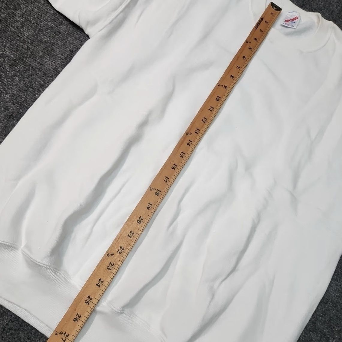 Jerzees VINTAGE Jerzees Sweatshirt Plain White Crewneck Men XL Short Sleeve Sporty 90s USA College Classic Size US XL / EU 56 / 4 - 6 Thumbnail