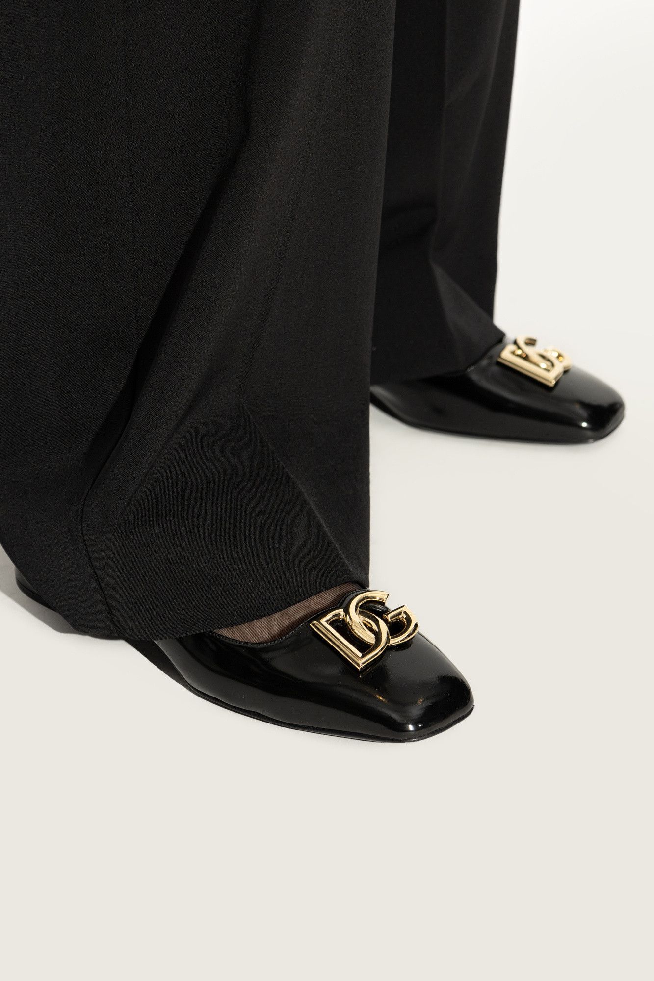 Dolce & Gabbana o1s22i1n0225 Brushed Leather Mary Jane Flats in Black Size US 10 / IT 40 - 2 Thumbnail