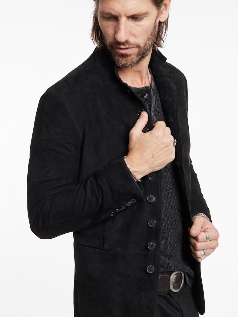 John Varvatos $2298 Woodward Multibutton Suede Jacket EU 52 USA 42 Size US L / EU 52-54 / 3 - 3 Thumbnail