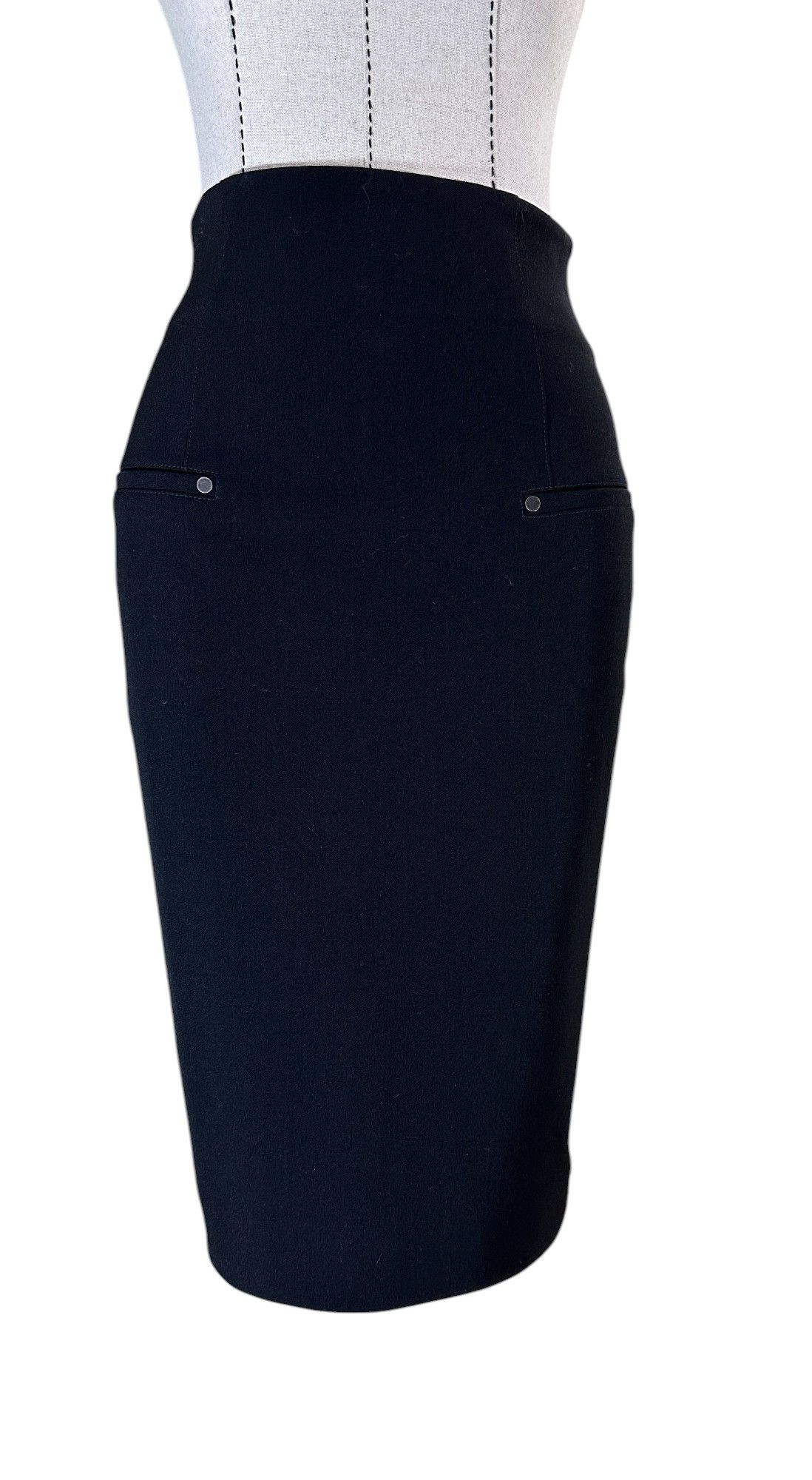 plein sud Black wool skirt midi Size 32" / US 10 / IT 46 - 1 Thumbnail