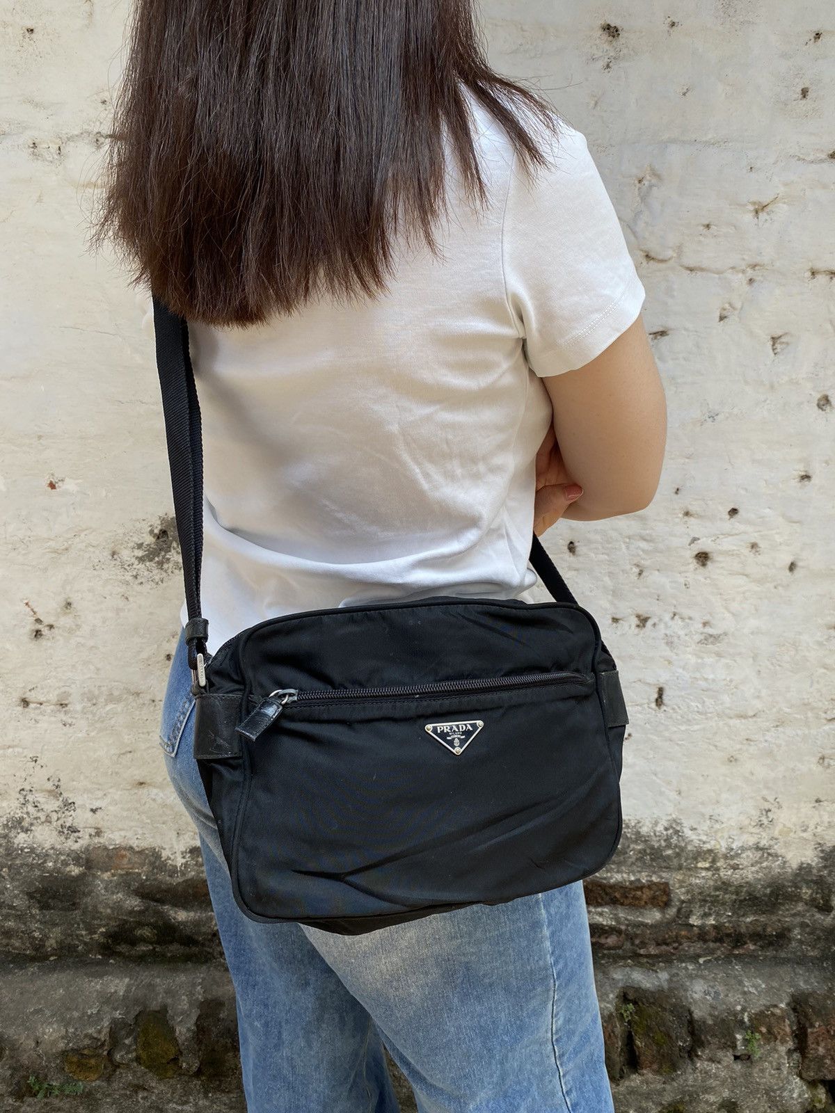 Prada PRADA BLACK NYLON CROSSBODY BAG Size ONE SIZE - 1 Thumbnail