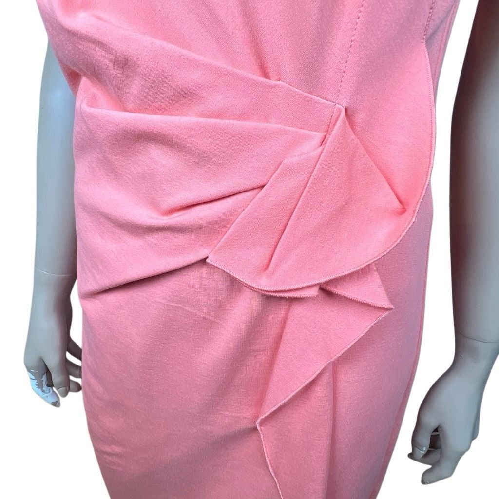 KOBI HALPERIN Kobi Halperin Quinn Dress Coral Rose Pink Sleeveless Draped Size 6 (044) Size M / US 6-8 / IT 42-44 - 4 Thumbnail