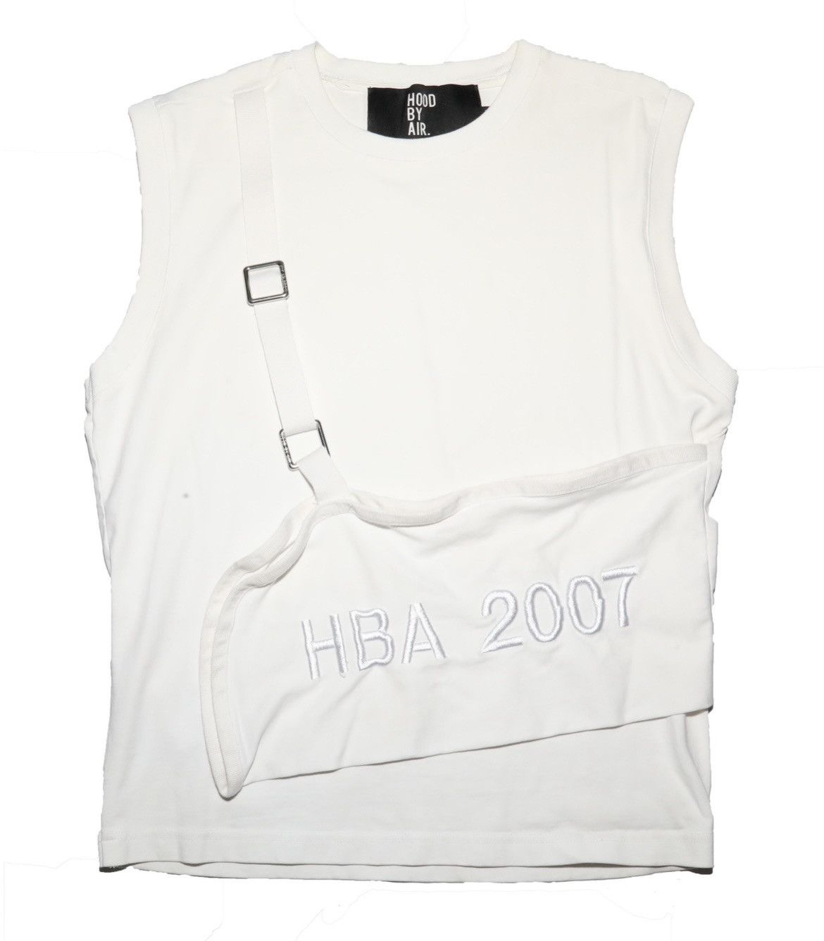 HBA RARE SS17 sleeveless sling top white runway medium