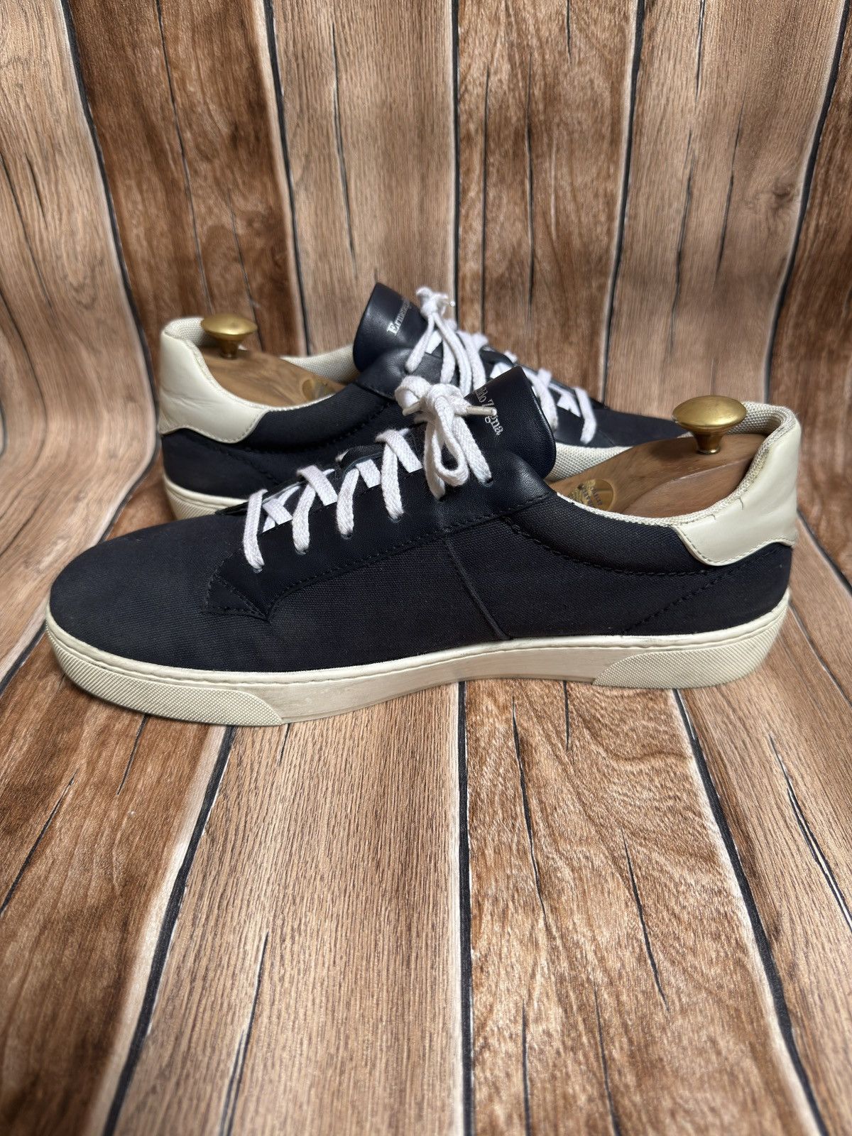 Ermenegildo Zegna Vittorio canvas sneakers Size US 8.5 / EU 41-42 - 6 Thumbnail