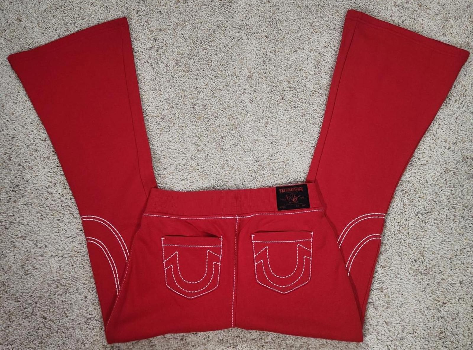 True Religion NWD True Religion Pull-On Flare Jeans Red Anniversary Small Size 28" / US 6 / IT 42 - 1 Thumbnail