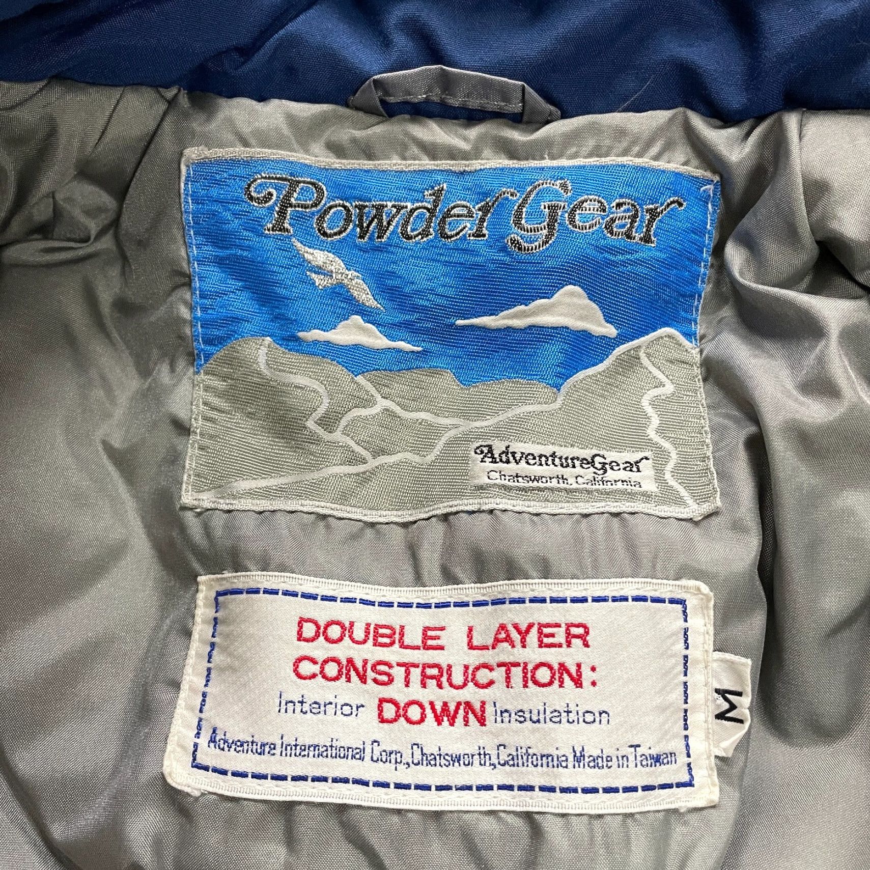 Vintage Powergear Outdoor Puffer Jacket Mens M Blue Full Zip Down Adventure Hiking Jacket Size US M / EU 48-50 / 2 - 7 Thumbnail