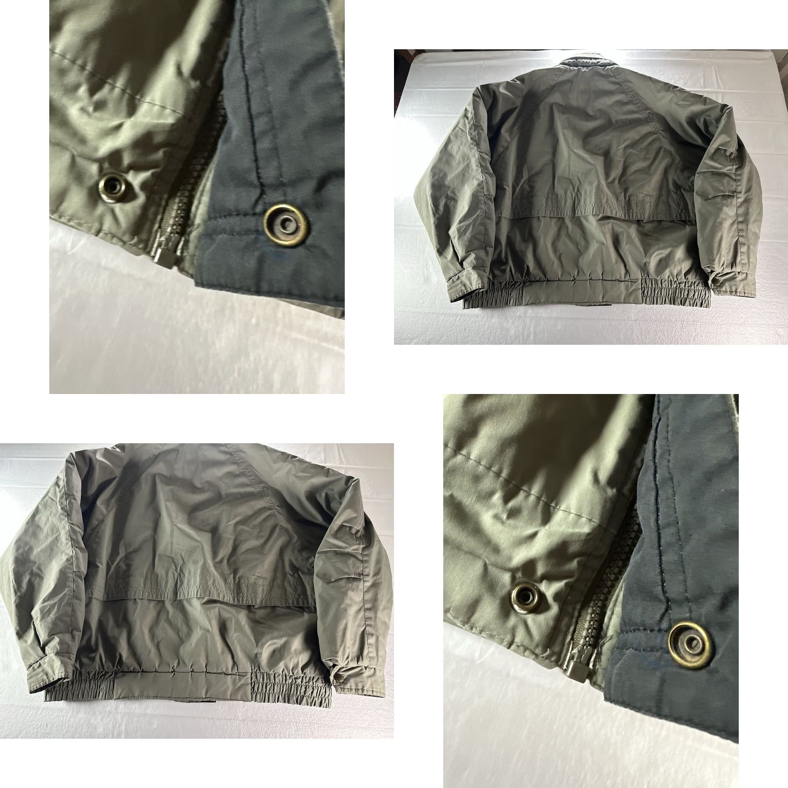 Olive VINTAGE Peter England Coat Mens M Olive Bomber Jacket Jacket/Coat Short Solid Green 80s 90s Classic Designer Motorcycle Mens Size US M / EU 48-50 / 2 - 8 Thumbnail