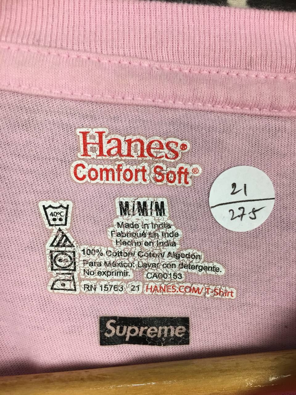 Hanes × Supreme Supreme Hanes Plain Basic Essential Box Logo Tee Size US M / EU 48-50 / 2 - 11 Thumbnail