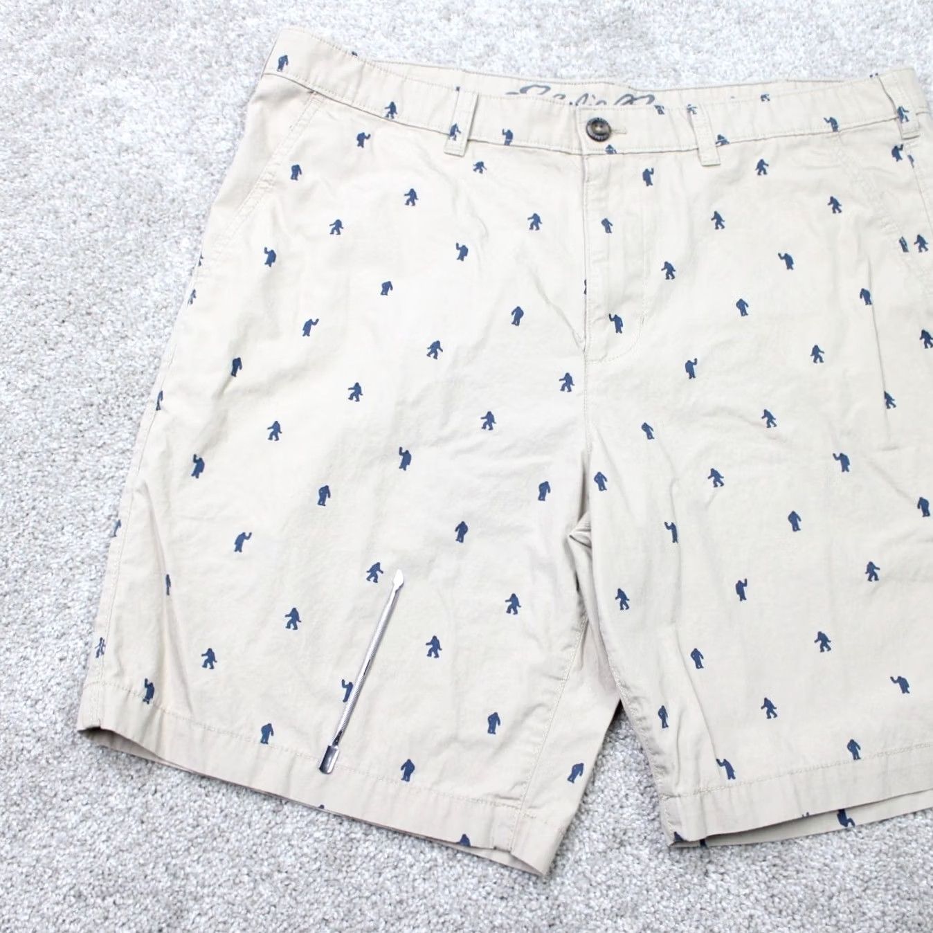 Eddie Bauer Eddie Bauer Chino Shorts Mens 36 Brown All Over Print Geometric AOP 9" Inseam Regular Fit 100% Cotton Size US 36 / EU 52 - 7 Thumbnail