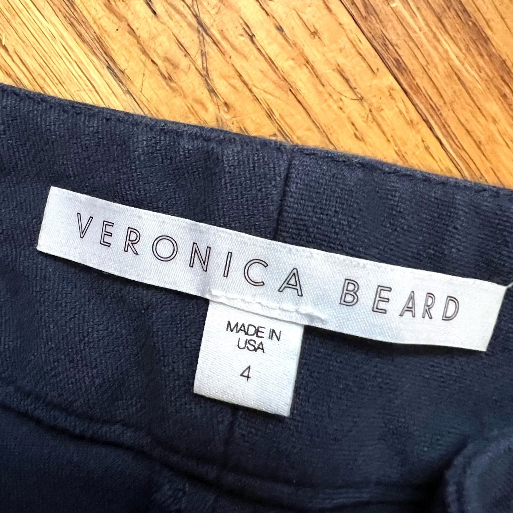 Veronica Beard Veronica Beard Pants Womens 4 Navy Blue Stretch Cotton Moto Slim Zipper Chino Size 4 Womens Size 27" / US 4 / IT 40 - 5 Thumbnail