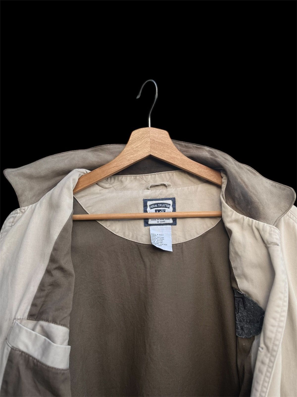 Lee × Vintage Vintage Lee Leather Collar Jacket Size US L / EU 52-54 / 3 - 10 Thumbnail