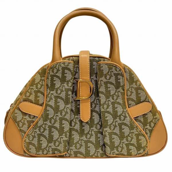 Dior Dior Dior Trotter Double Saddle Handbag Canvas Leather Canvas Handbag in Good Condition Size ONE SIZE - 1 Thumbnail