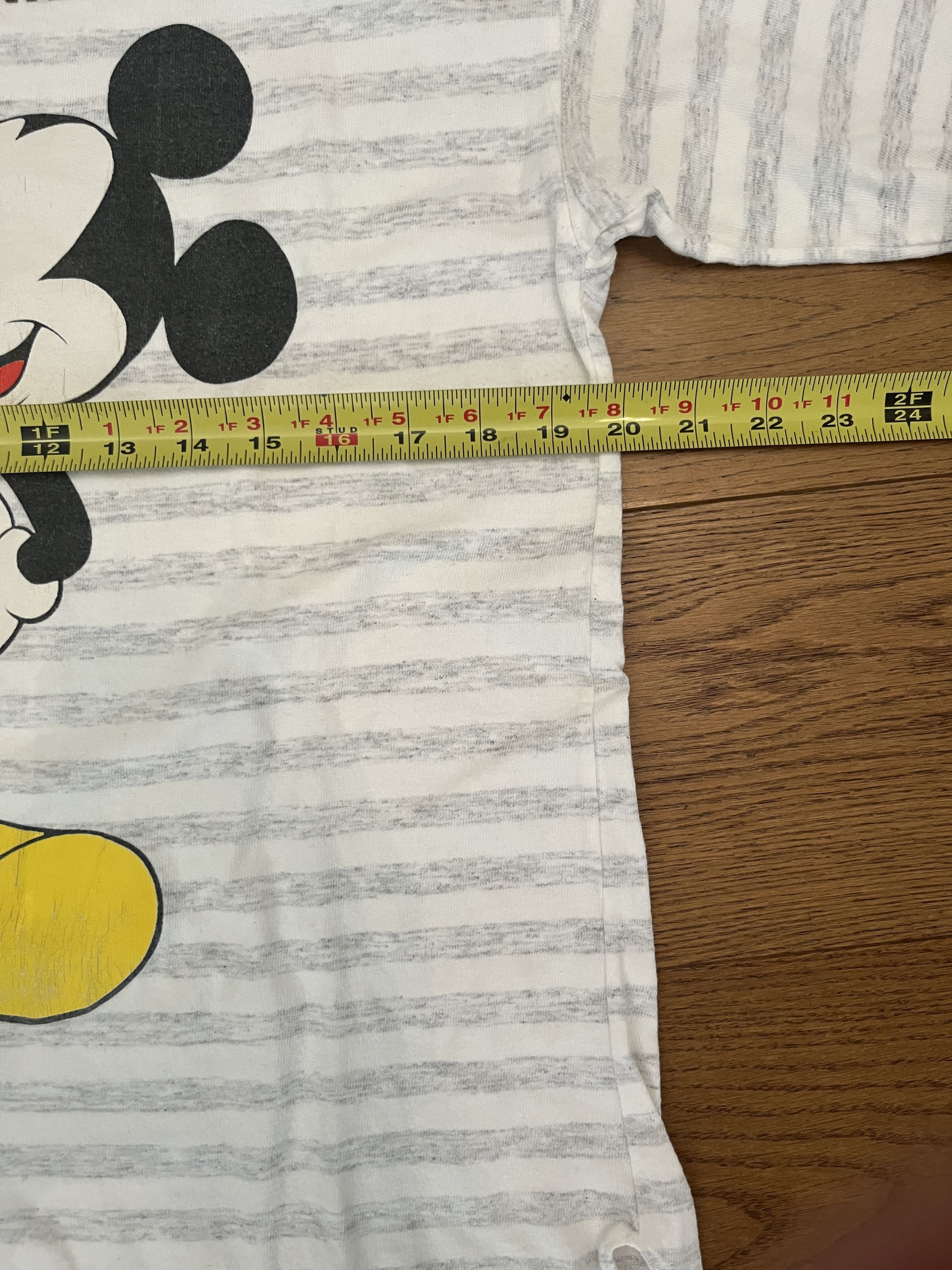 Disney Vintage 90s Mickey Mouse Florida Striped Velva Sheen Tee L Size US M / EU 48-50 / 2 - 6 Thumbnail