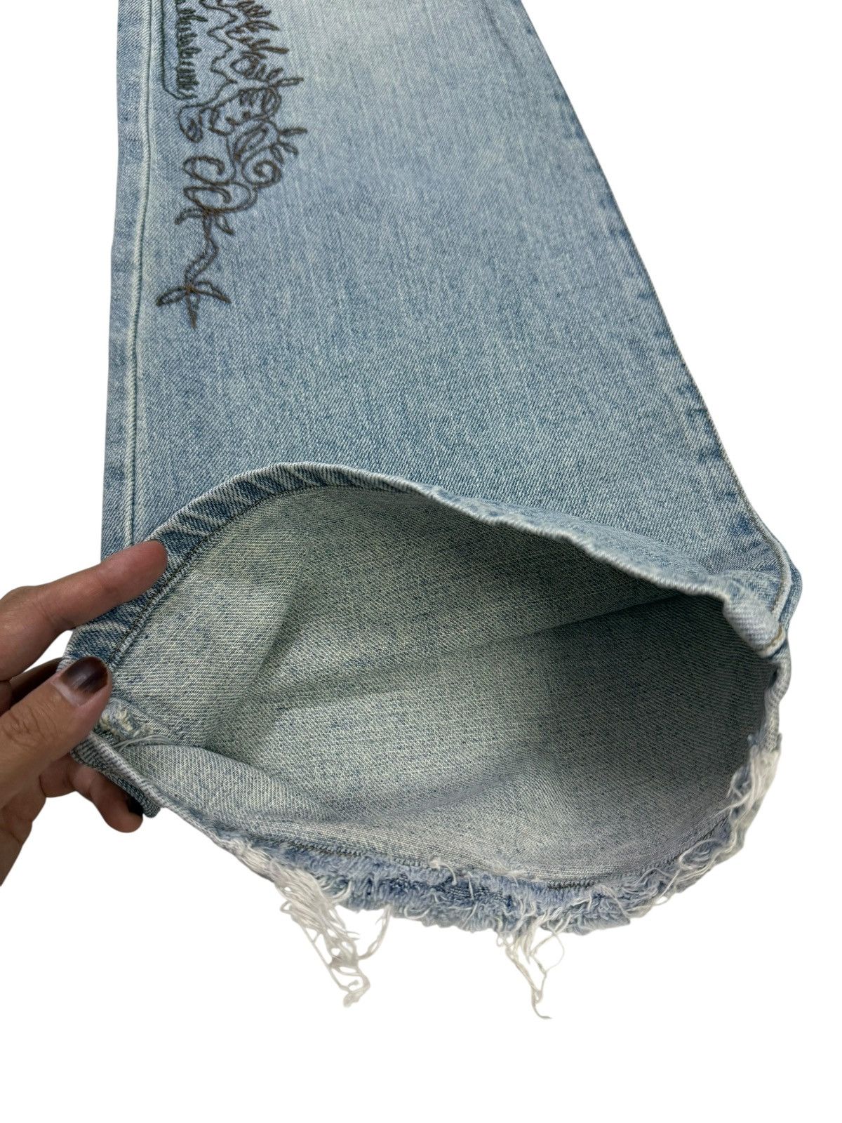 Morgan Homme Flared Jeans Japan Morgan Homme Faded Nice Design Denim Size US 29 - 9 Thumbnail