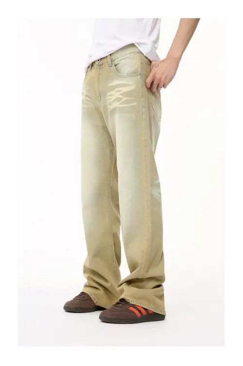 Other Distressed yellowed vintage flared washed jeans Size US 32 / EU 48 - 4 Thumbnail