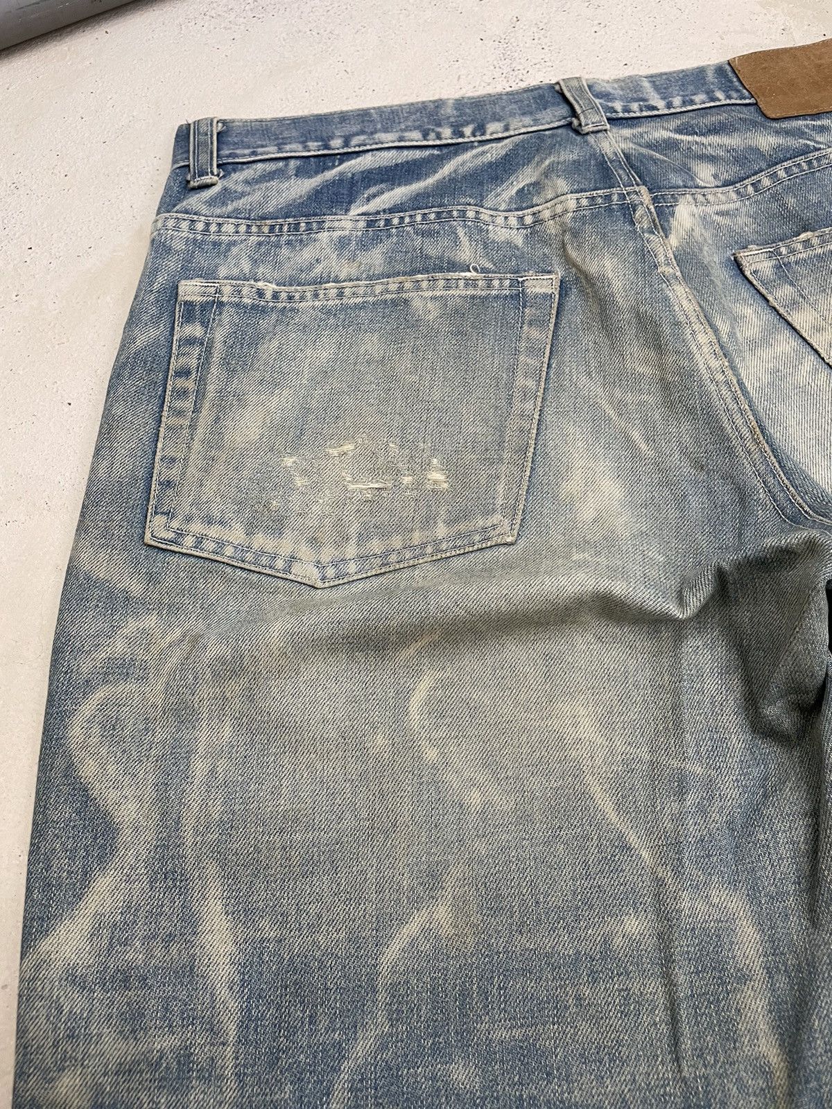 Japanese Brand TRNCA Japan Distressed Sashiko Reconstructed Denim (A1) Size US 35 - 21 Thumbnail