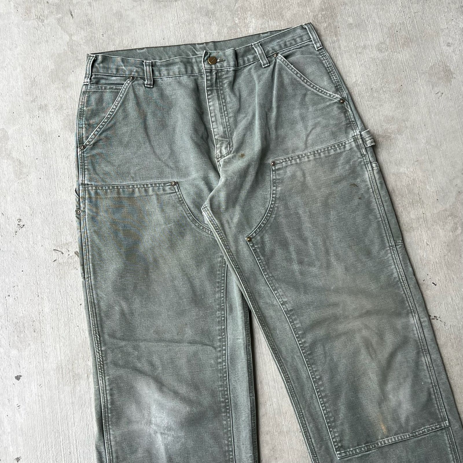Carhartt × Vintage Carhartt MOS green double knee work wear carpenter pants Size US 36 / EU 52 - 4 Thumbnail