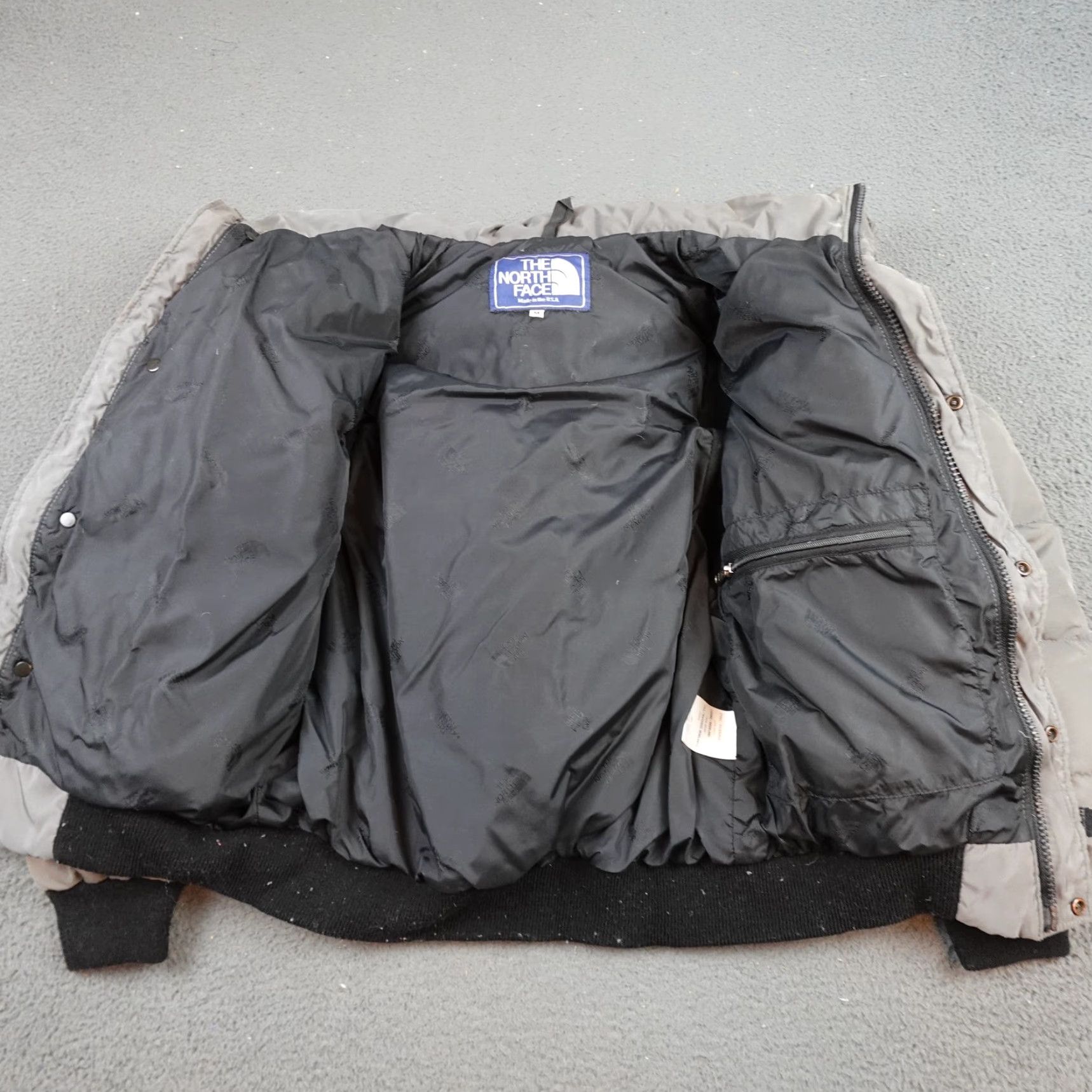 The North Face VINTAGE The North Face Jacket Mens Medium Gray Down Puffer Bomber USA 80s Size M / US 6-8 / IT 42-44 - 5 Thumbnail
