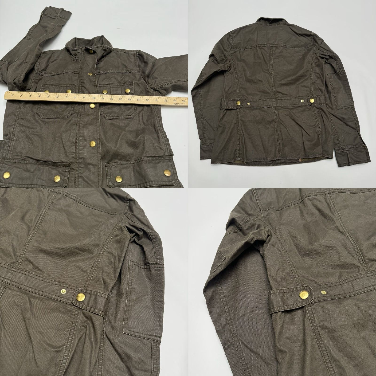 J.Crew J.CREW Downtown Field Jacket Women's XS Cotton Moss Brown Waxed Canvas 19034 Buckskin Brown Jacket Womens XS Cotton Moss Brown Waxed Canvas 19034 Size XS / US 0-2 / IT 36-38 - 9 Thumbnail