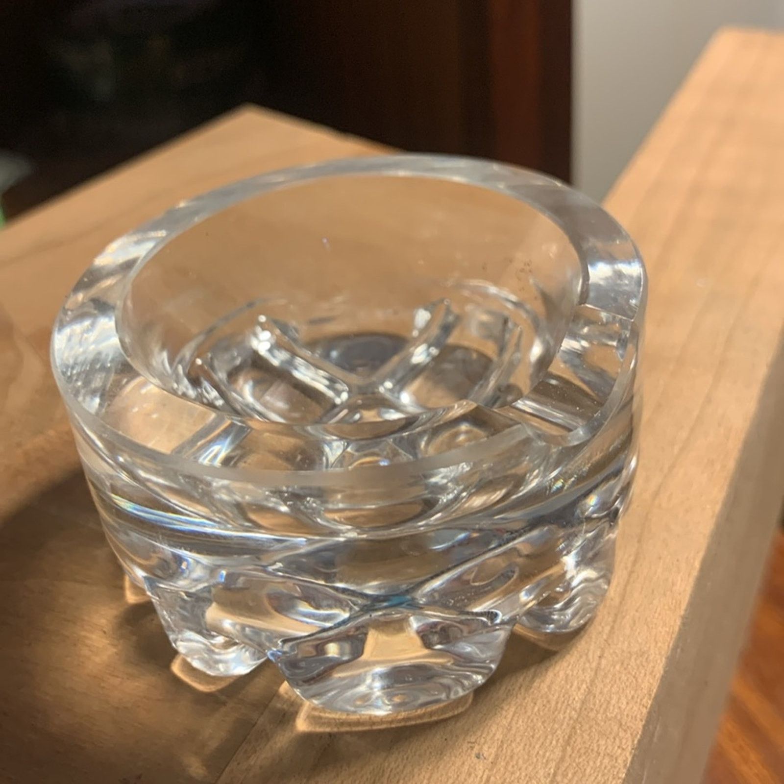 Vintage Midcentury crystal trinket dish ashtray Scandinavia Finland Size ONE SIZE - 2 Thumbnail